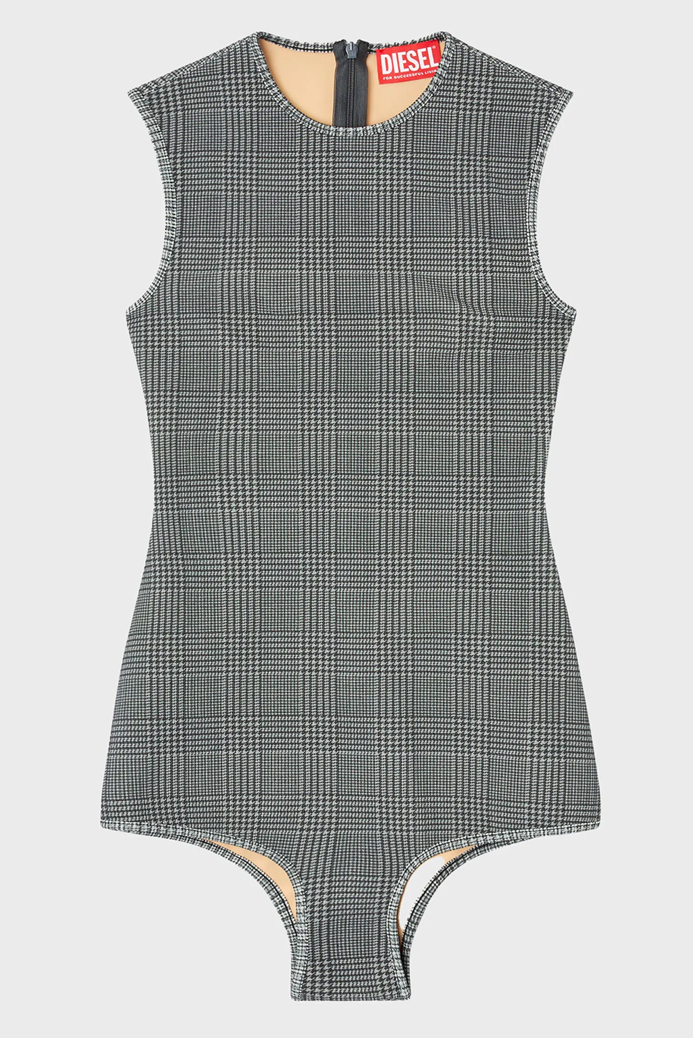 Женское серое боди в клетку J-ETTA 4