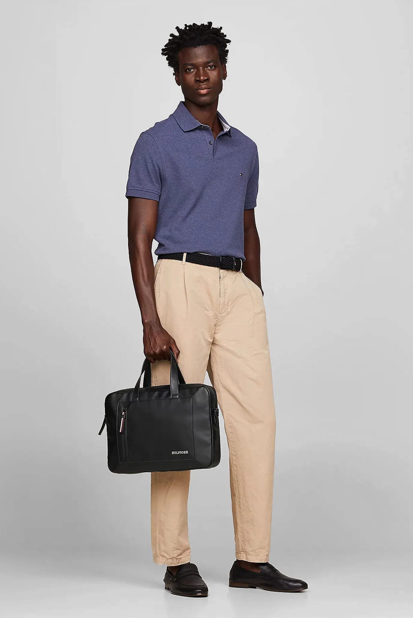 Чоловіча чорна сумка для ноутбука TH PIQUE SLIM COMPUTER BAG 2