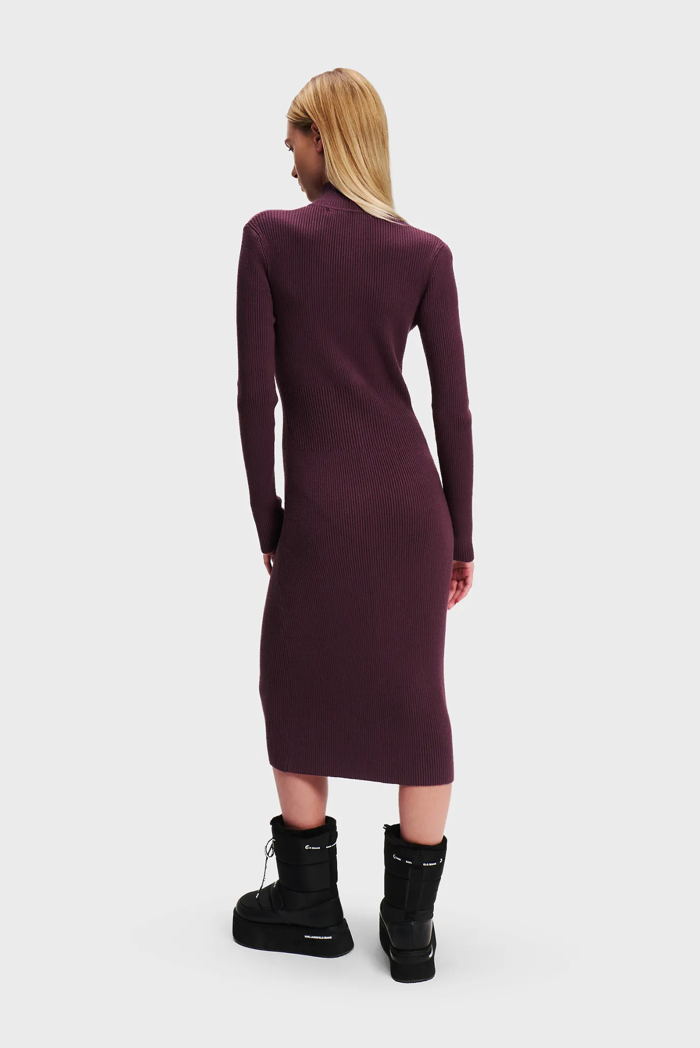 Женское фиолетовое платье knitted zip 3