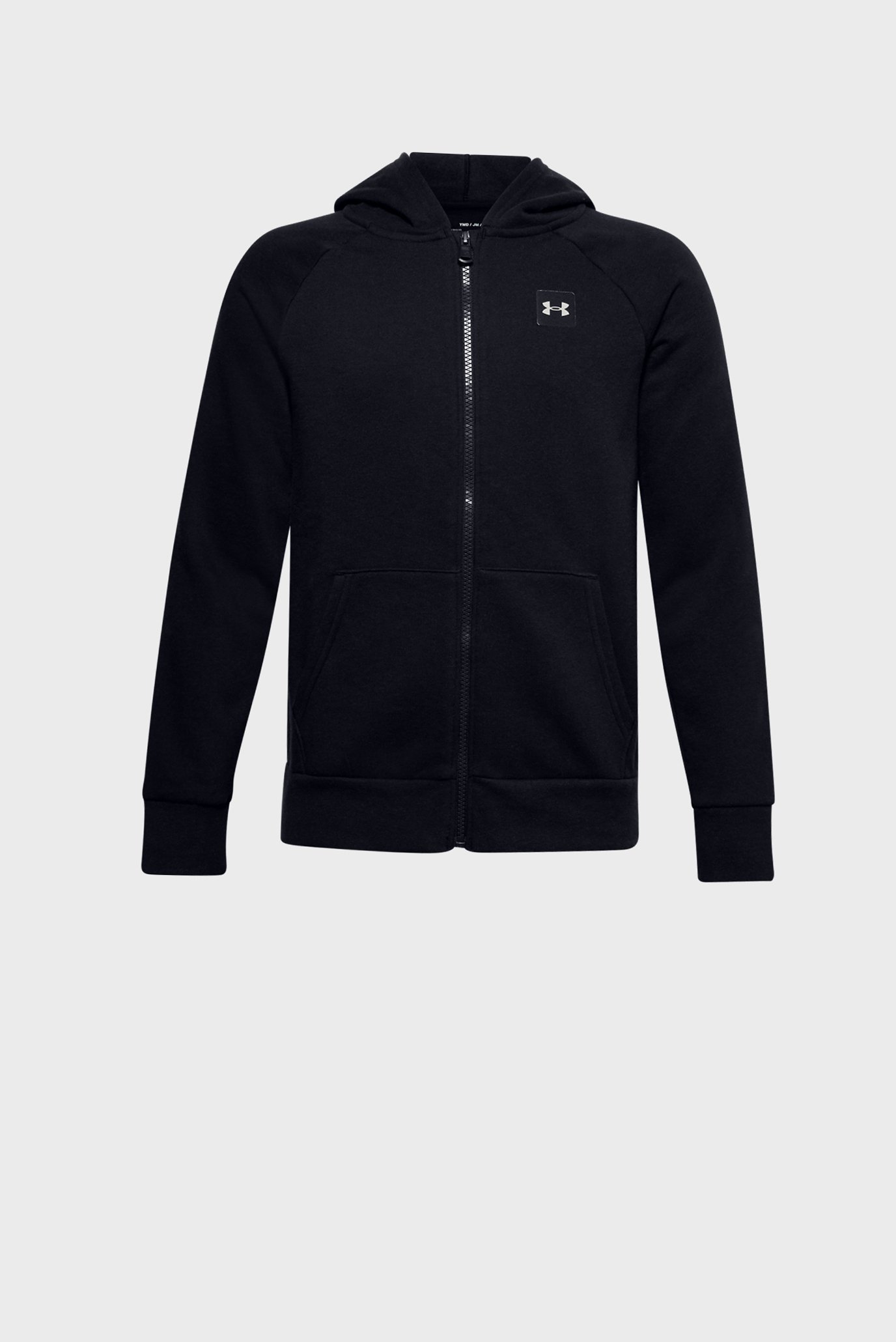 Детское черное худи UA Rival Fleece FZ Hoodie 1