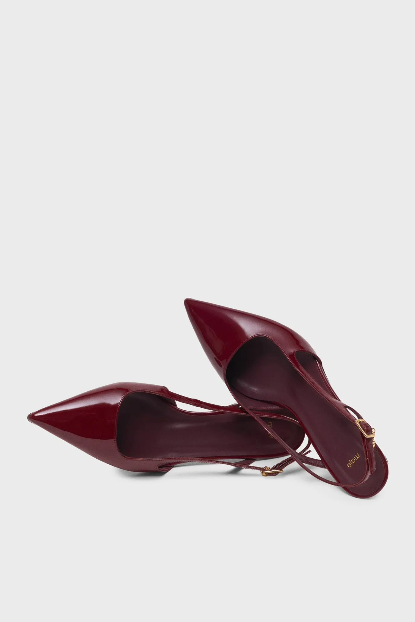 Жіночі бордові шкіряні слінгбеки 6