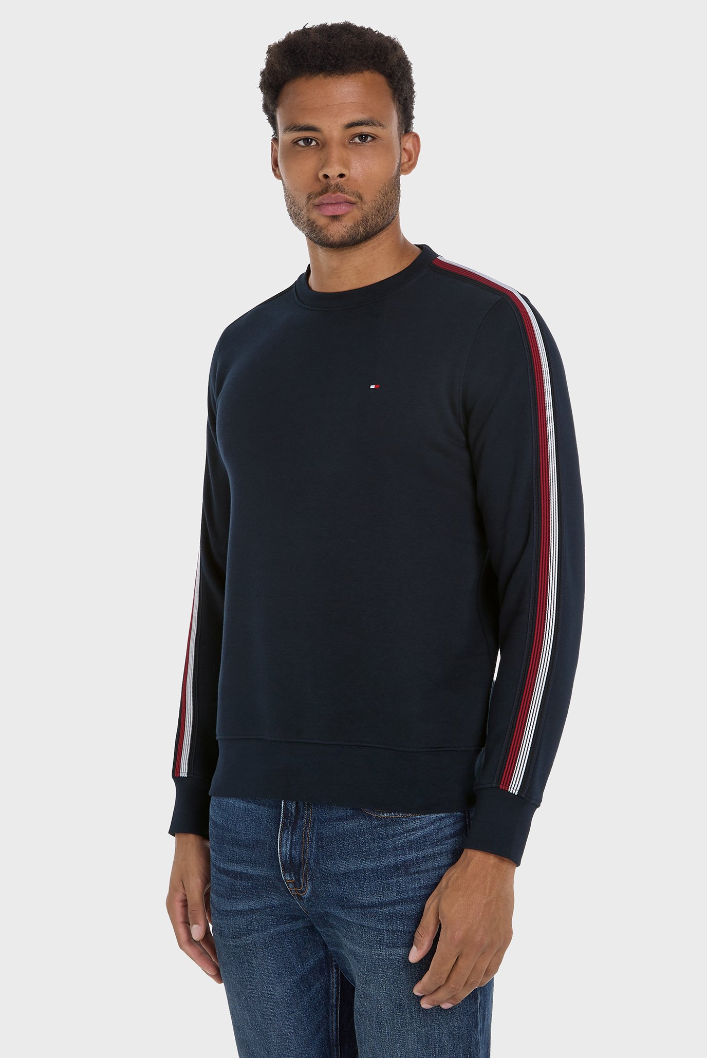 Мужской темно-синий свитшот SHADOW GS STRIPE Синий XL Tommy Hilfiger MW0MW35569 Мужской темно-синий свитшот SHADOW GS STRIPE Синий XL Tommy Hilfiger MW0MW35569