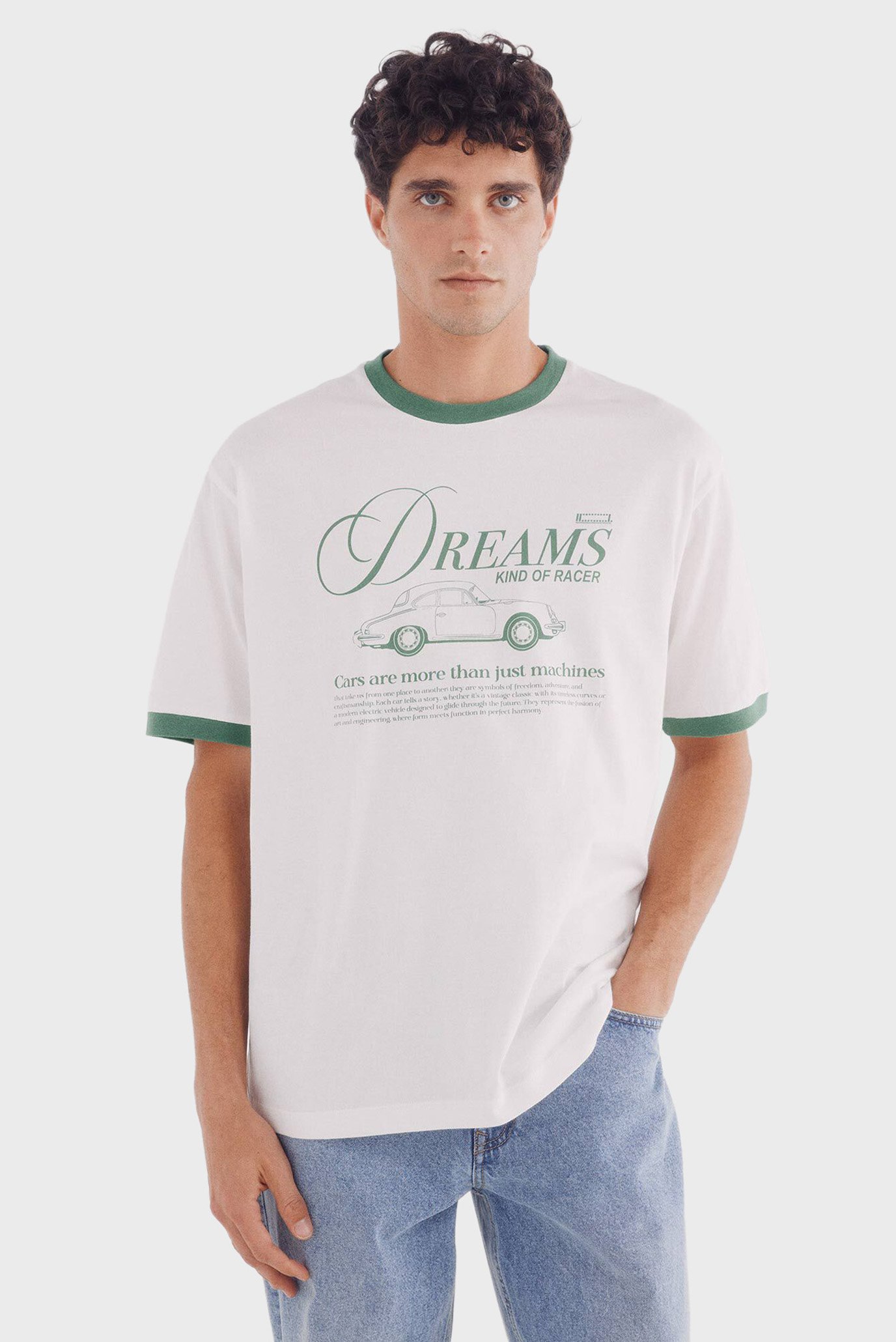 Мужская белая футболка Stay dreams Белый XL SPRINGFIELD 269187 Мужская белая футболка Stay dreams Белый XL SPRINGFIELD 269187