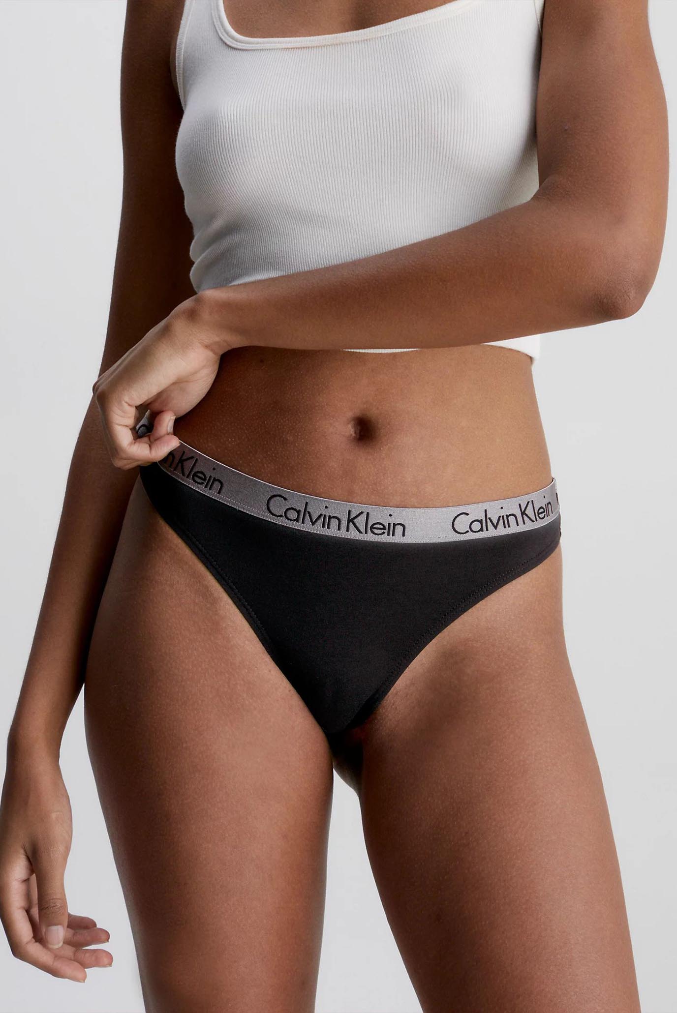 Женские черные трусики THONG Calvin Klein 000QD3539E