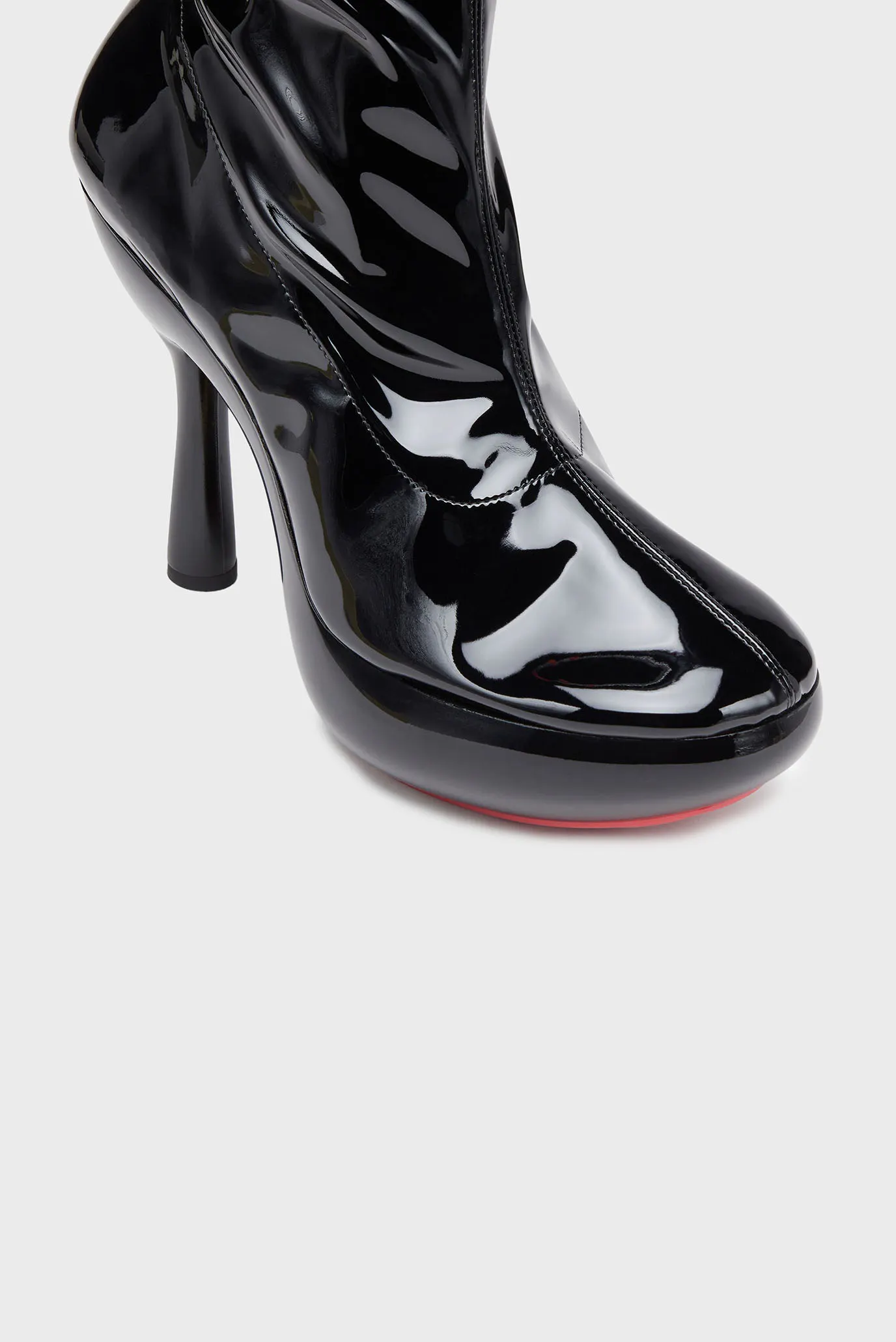 Женские черные ботильоны LAKE / D-LAKE PLATFORM MIDB ZIP  STRETCH BOOTS 5