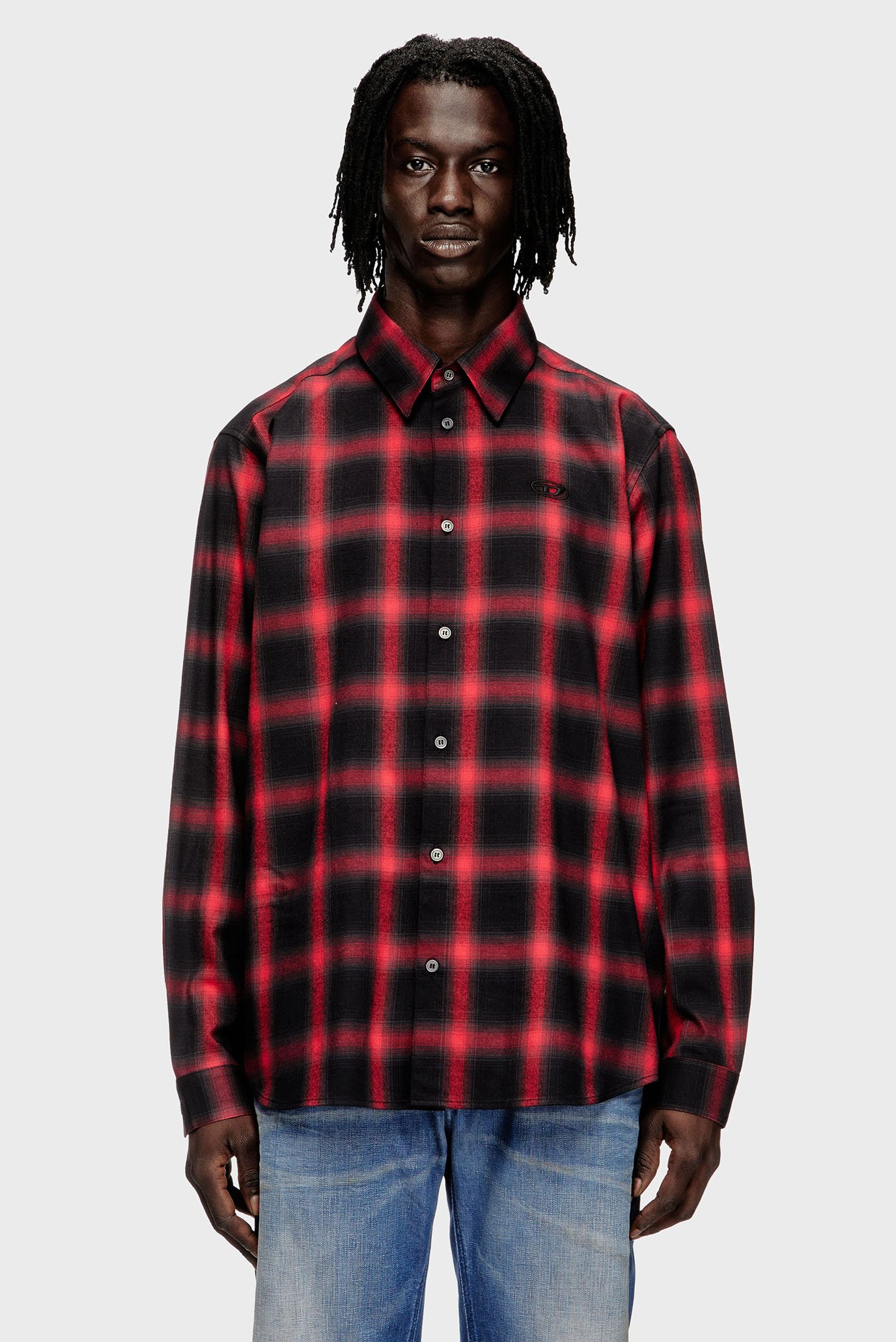 Мужская рубашка в клетку S-SIMPLY-CHECK-HGBT Разноцветный 54 Diesel A18502 0HGBT