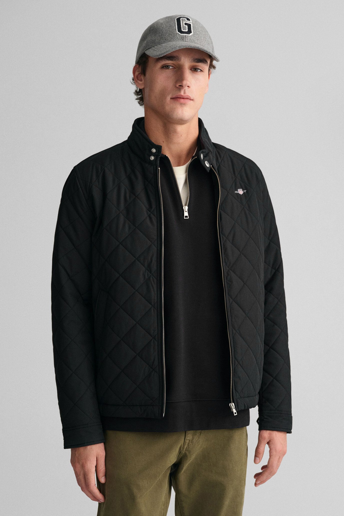 Чоловіча чорна куртка QUILTED WINDCHEATER 1