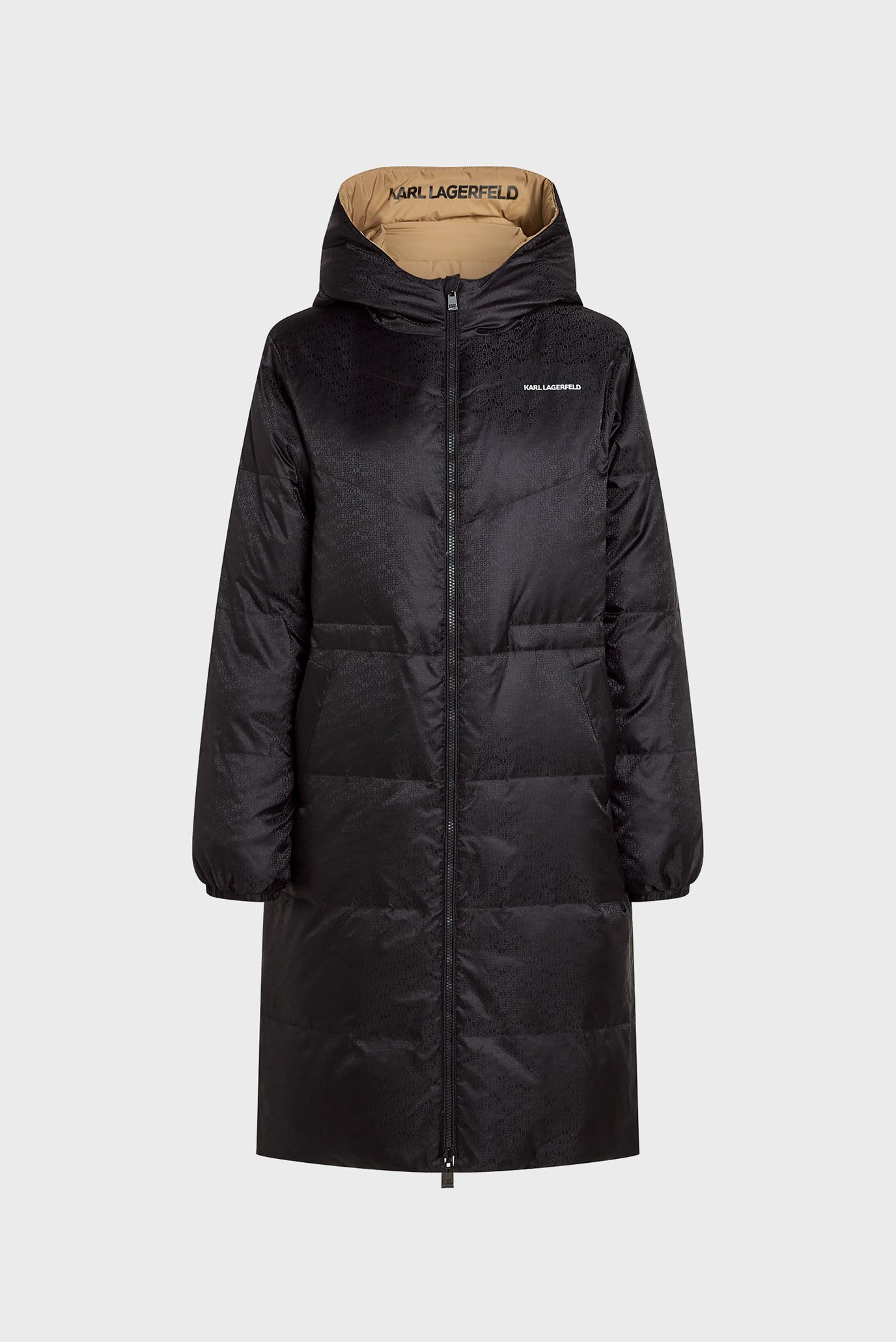 Женская двусторонняя куртка reversible long Черный S Karl Lagerfeld A4W15045 Женская двусторонняя куртка reversible long Черный S Karl Lagerfeld A4W15045