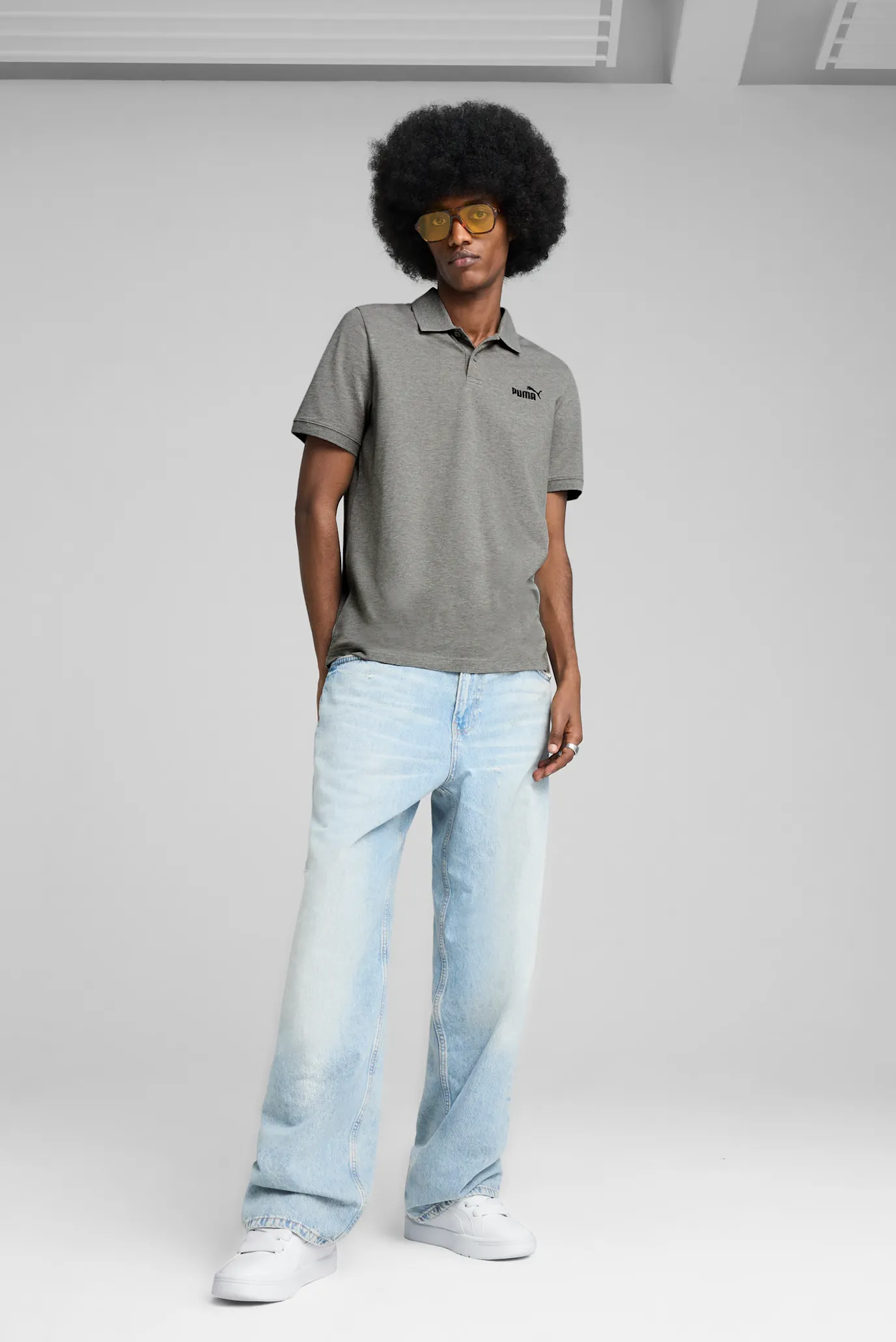 Чоловіче сіре поло Essentials No. 1 Logo Pique Polo Men 2