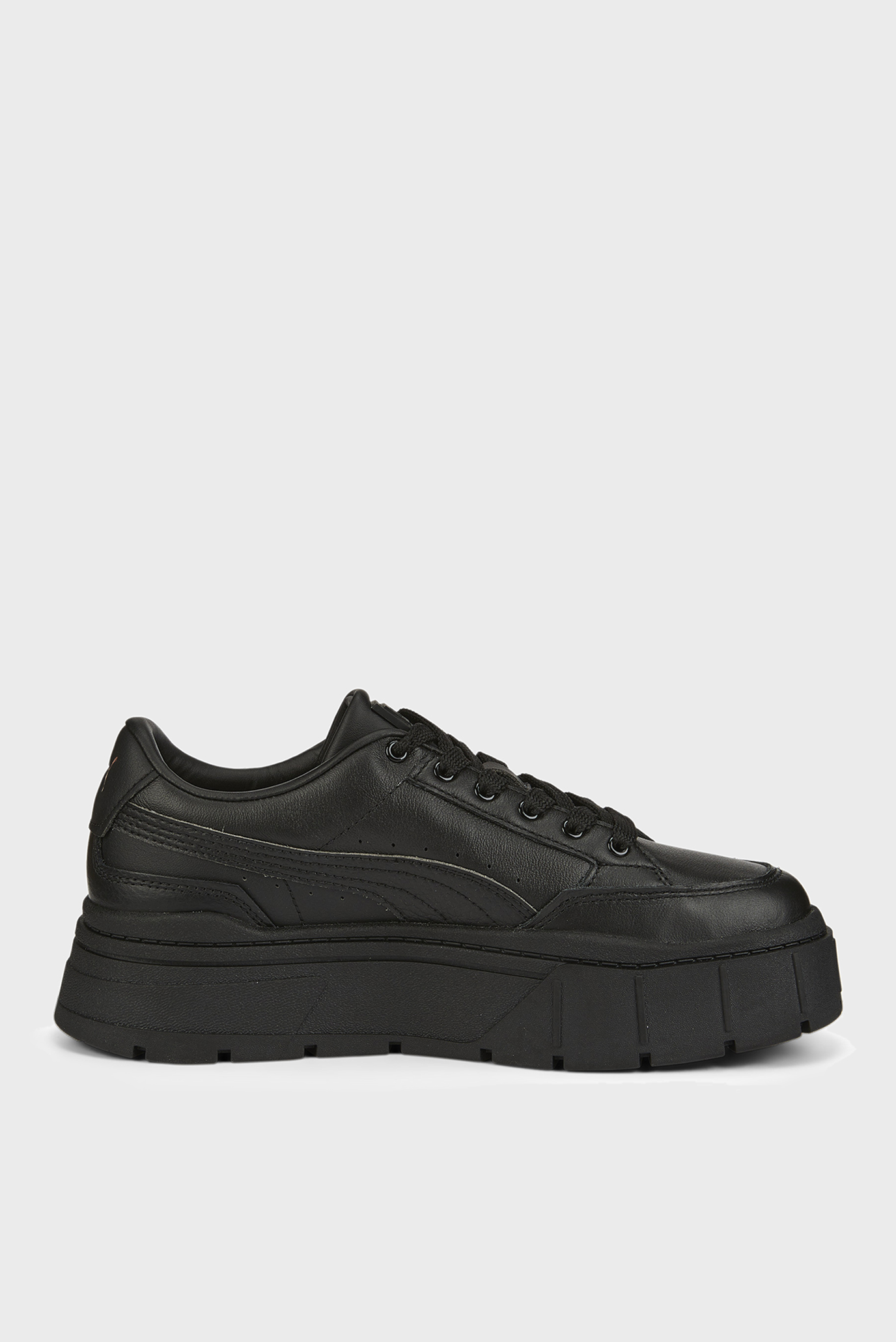 Женские черные кроссовки Mayze Stack Leather Sneakers Women 1