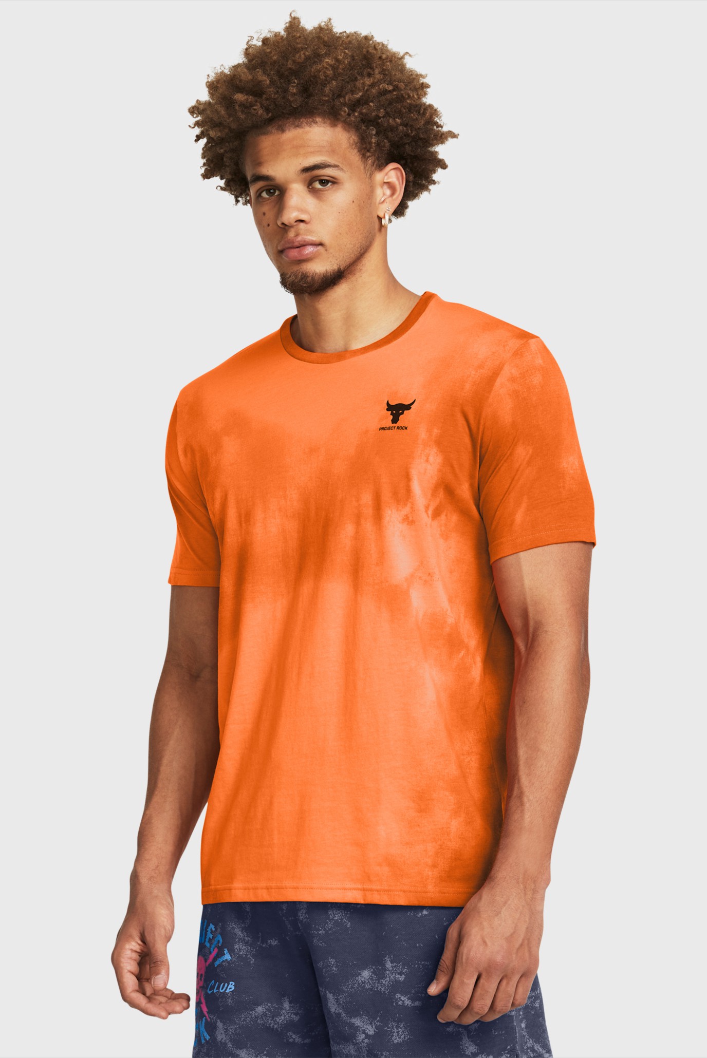 Мужская оранжевая футболка UA Pjt Rck Payof AOP Graphic 1