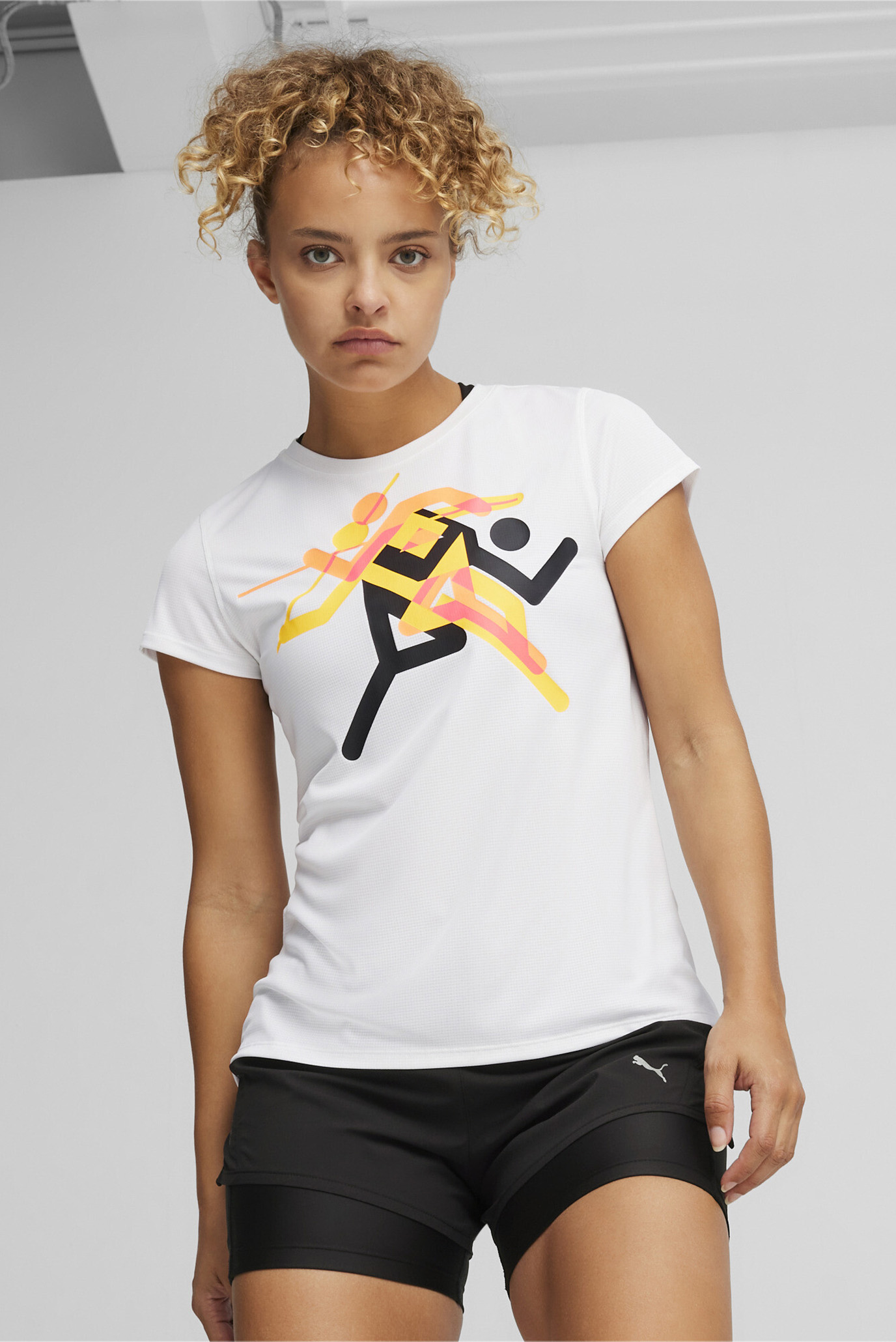 Женская белая футболка Run Faster Icons Women's Performance Running Tee 1