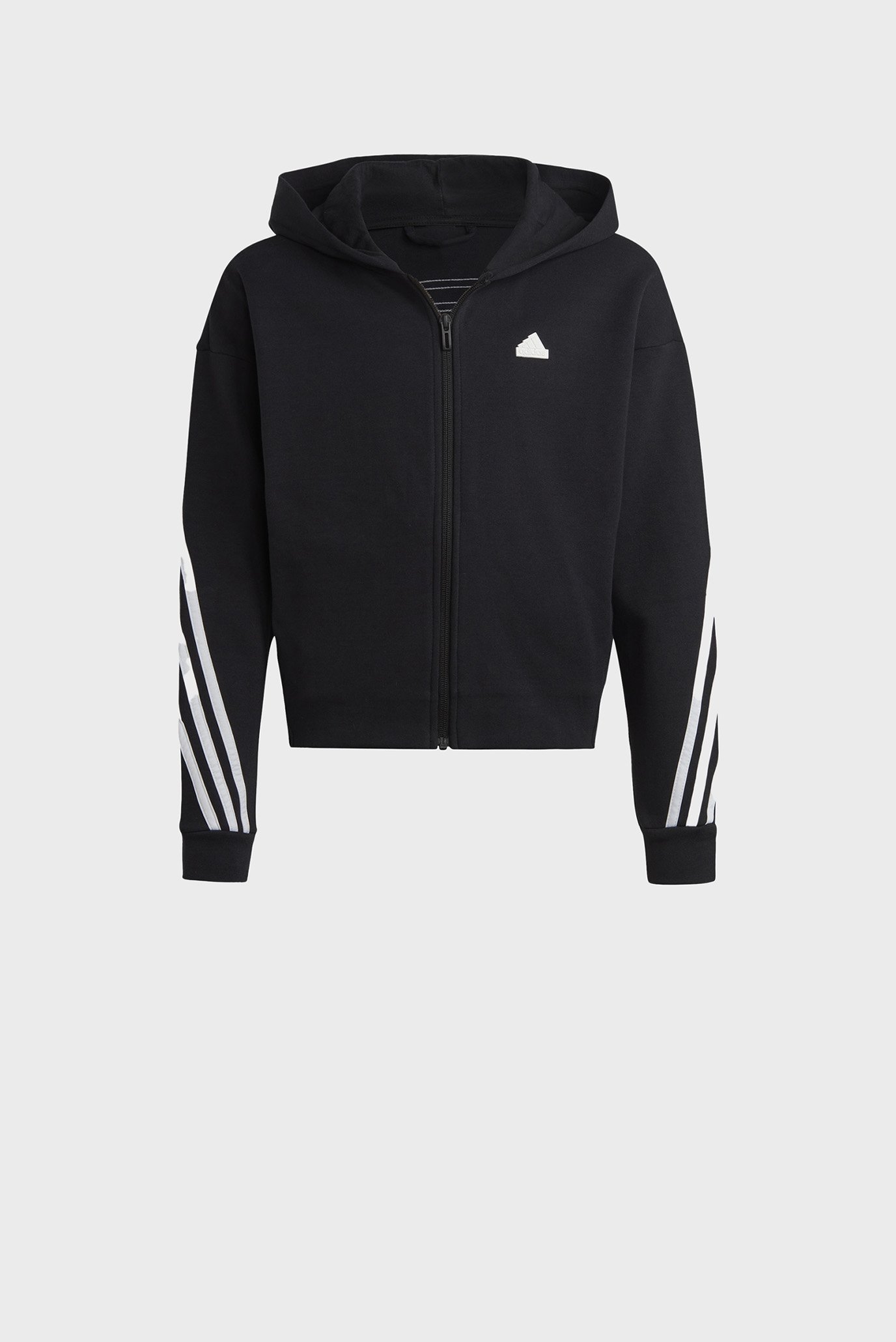 Дитяче чорне худі Future Icons 3-Stripes Full-Zip 1