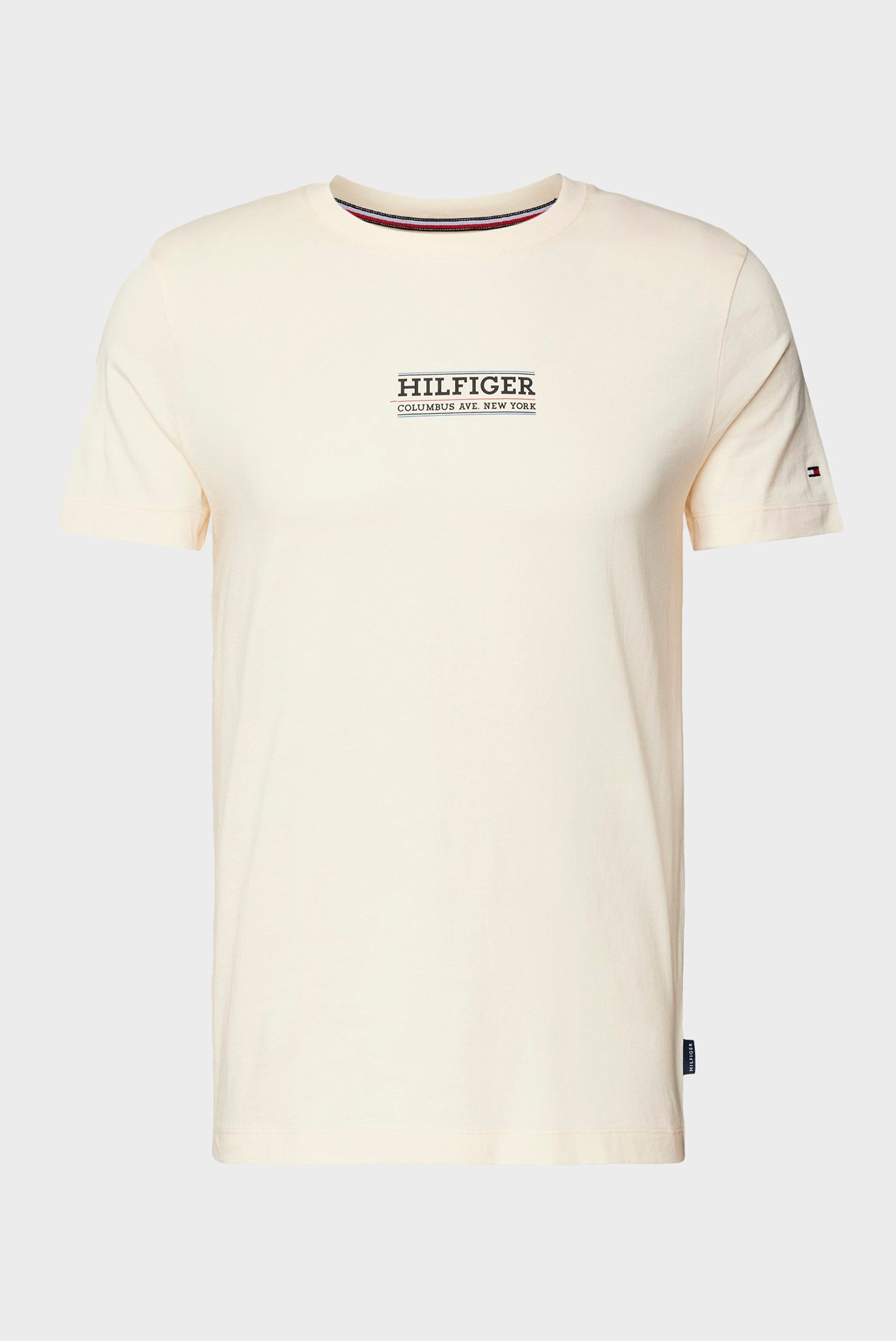 Мужская бежевая футболка SMALL HILFIGER TEE 1