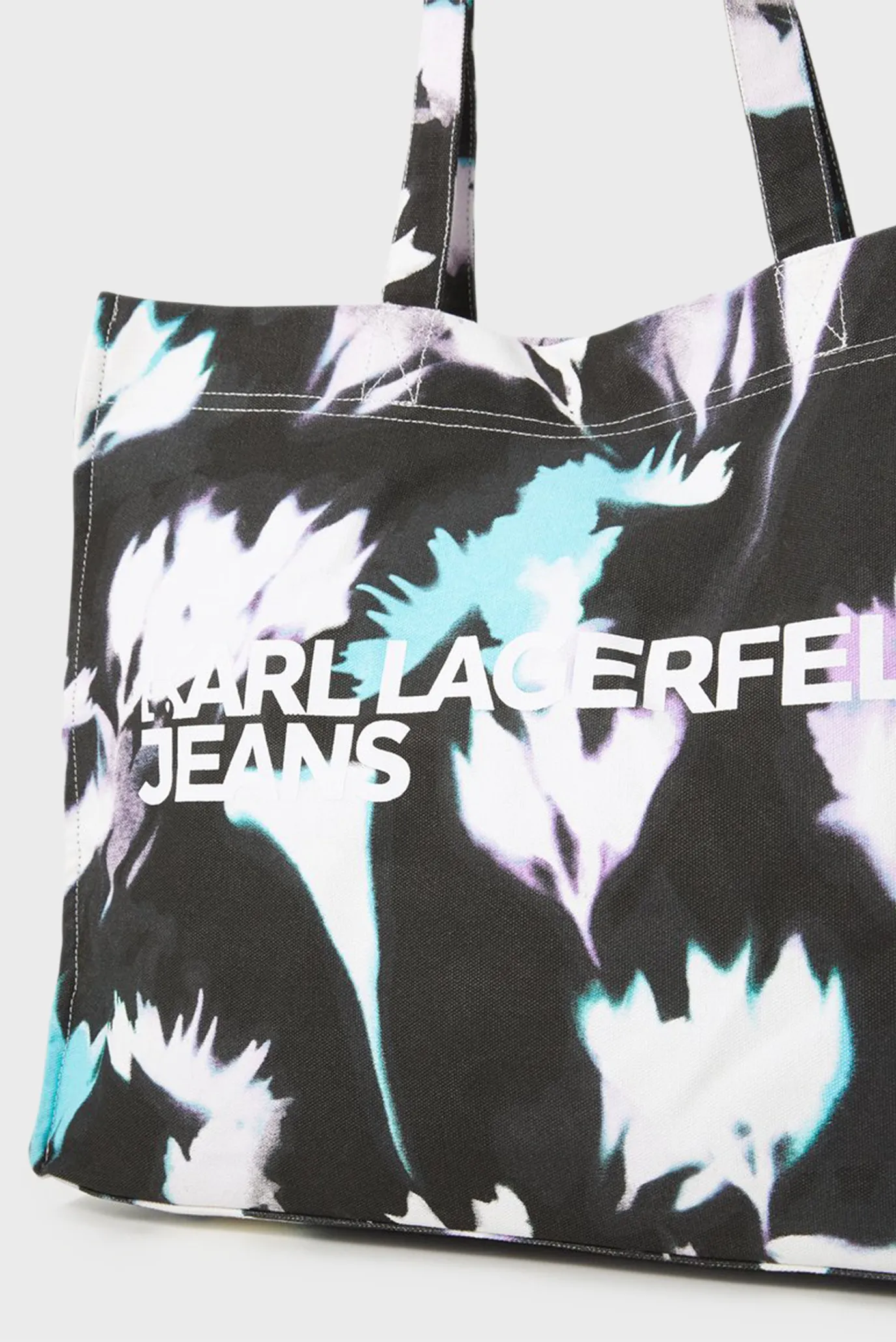 Женский черный шопер с узором logo 4