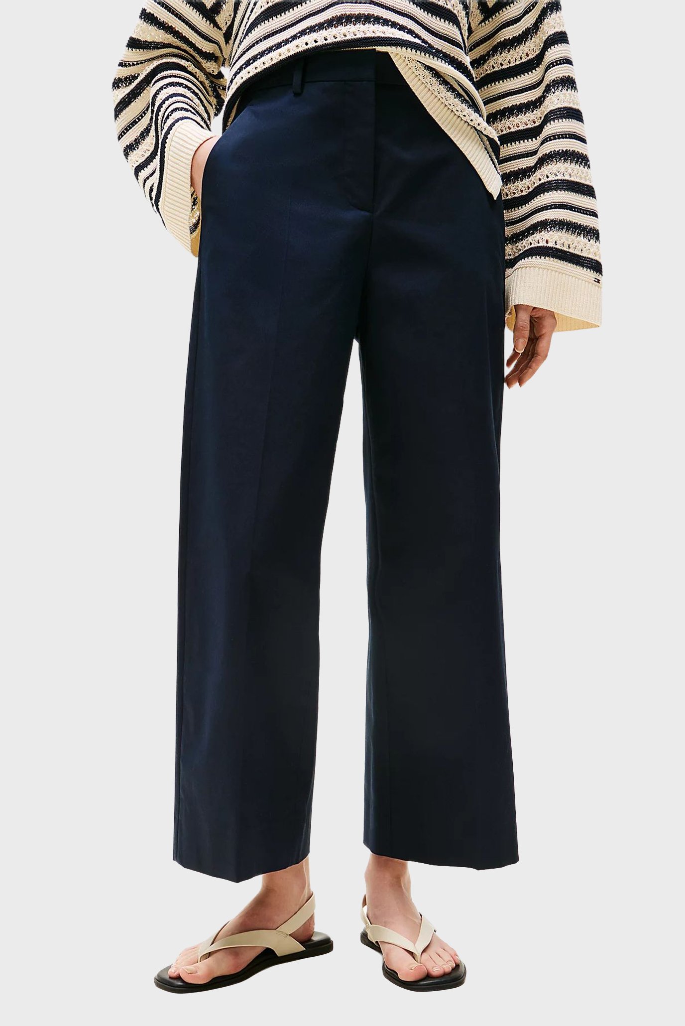 Женские темно-синие брюки Синий S Tommy Hilfiger WW0WW45791 Женские темно-синие брюки Синий S Tommy Hilfiger WW0WW45791