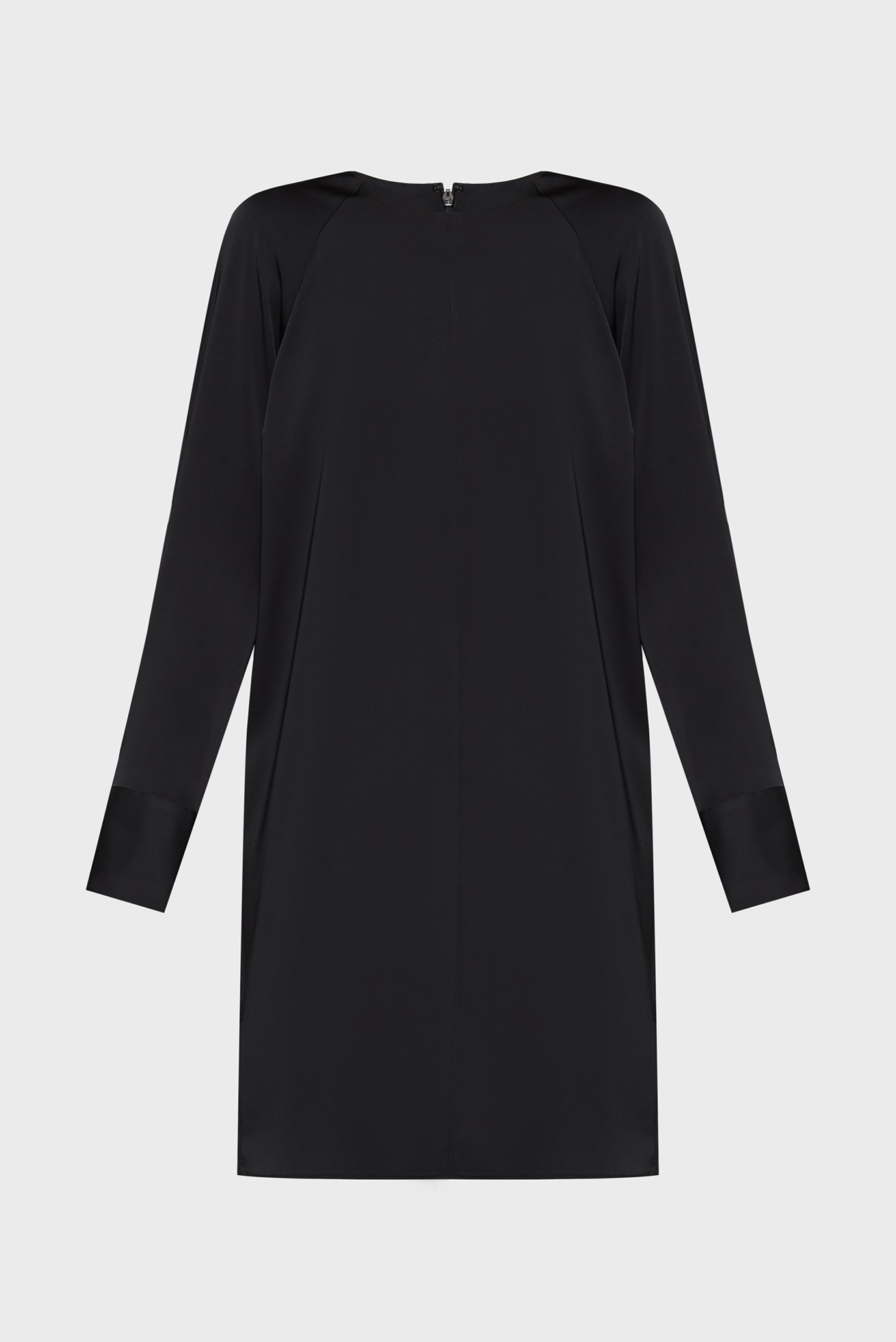 Женское черное платье SHINY SATIN LS MINI SHIFT 1
