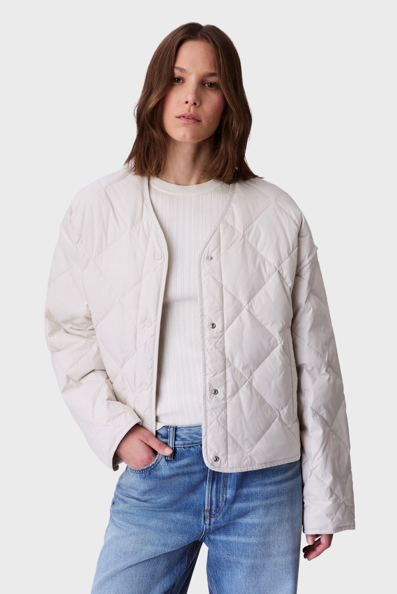 Женская светло-серая куртка TRANSITIONAL INSULATED Серый M Calvin Klein LV044C515G Женская светло-серая куртка TRANSITIONAL INSULATED Серый M Calvin Klein LV044C515G
