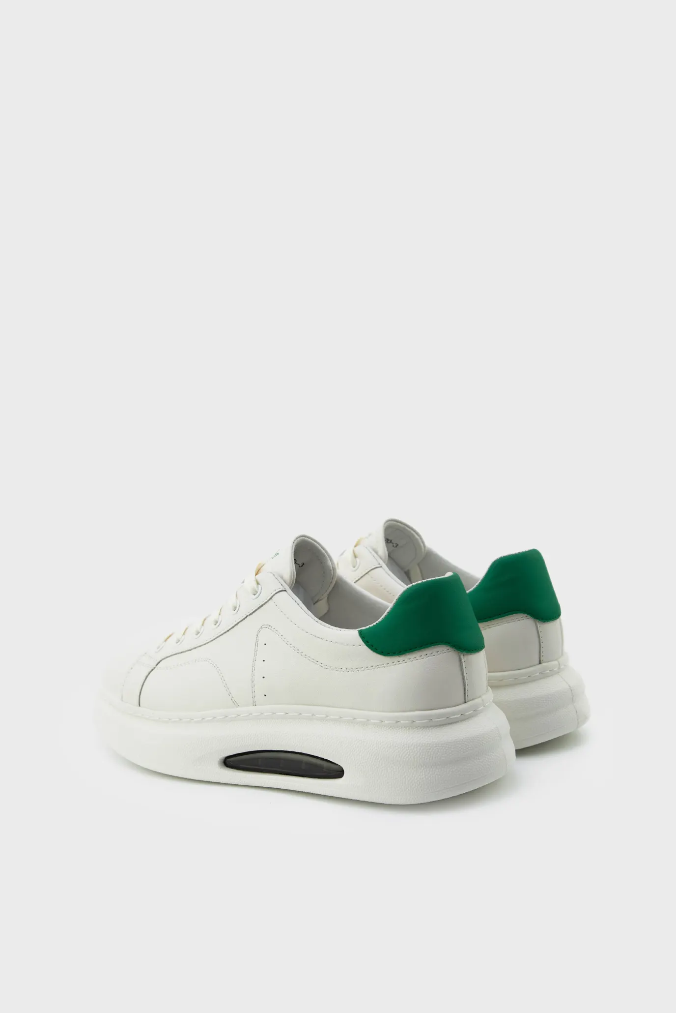 Мужские белые кожаные кроссовки 5