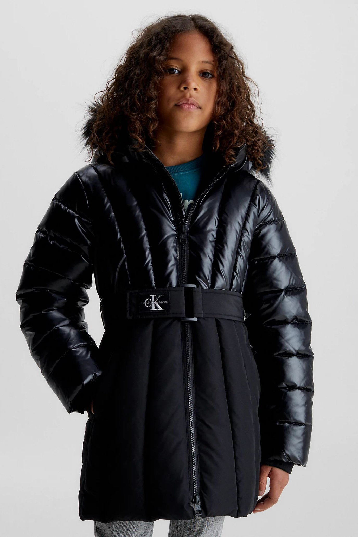 LONG BELTED PUFFER COAT Calvin Klein Kids IG0IG02242 MD Fashion