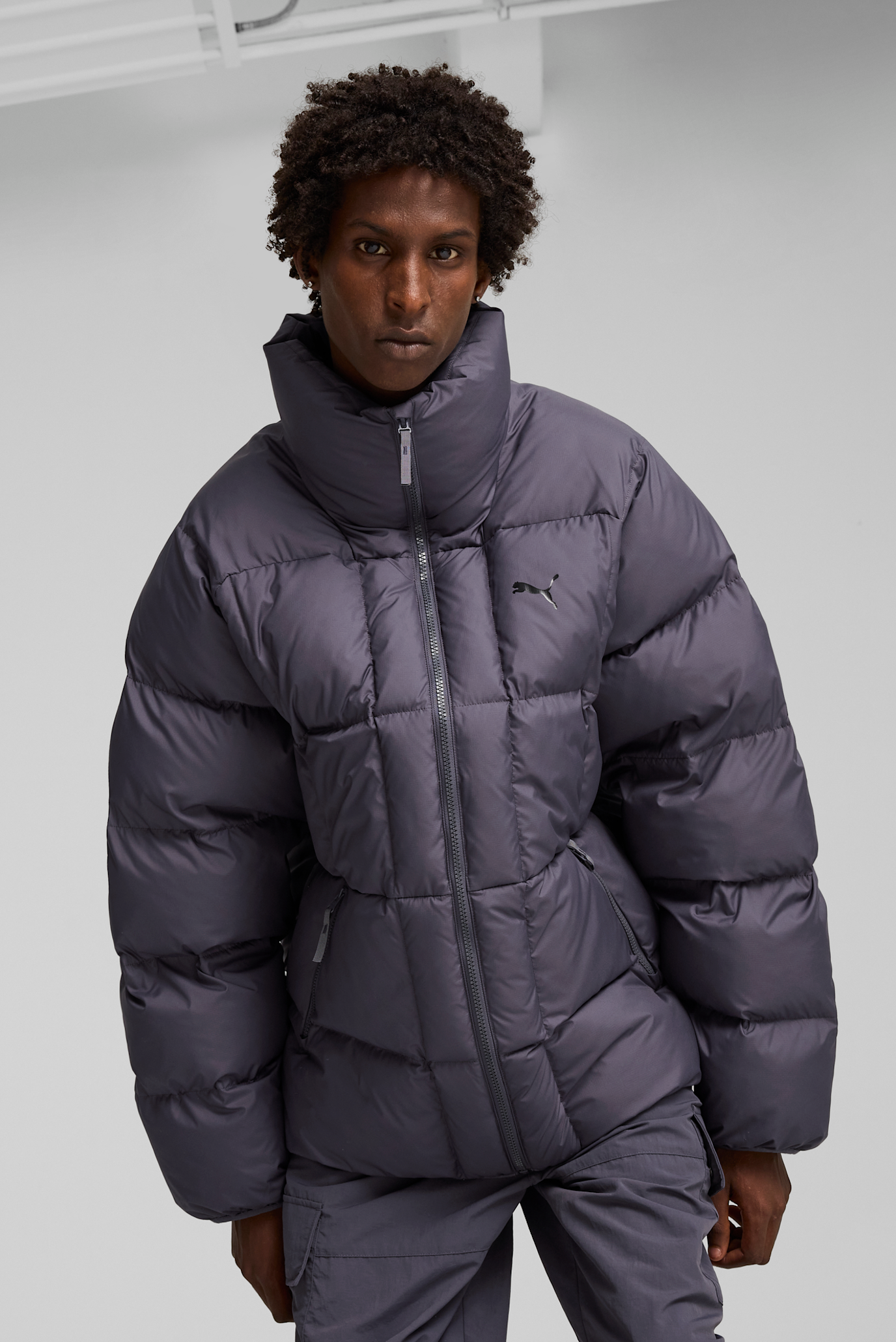 Чоловічий сірий пуховик  Puffer Jacket Men 1