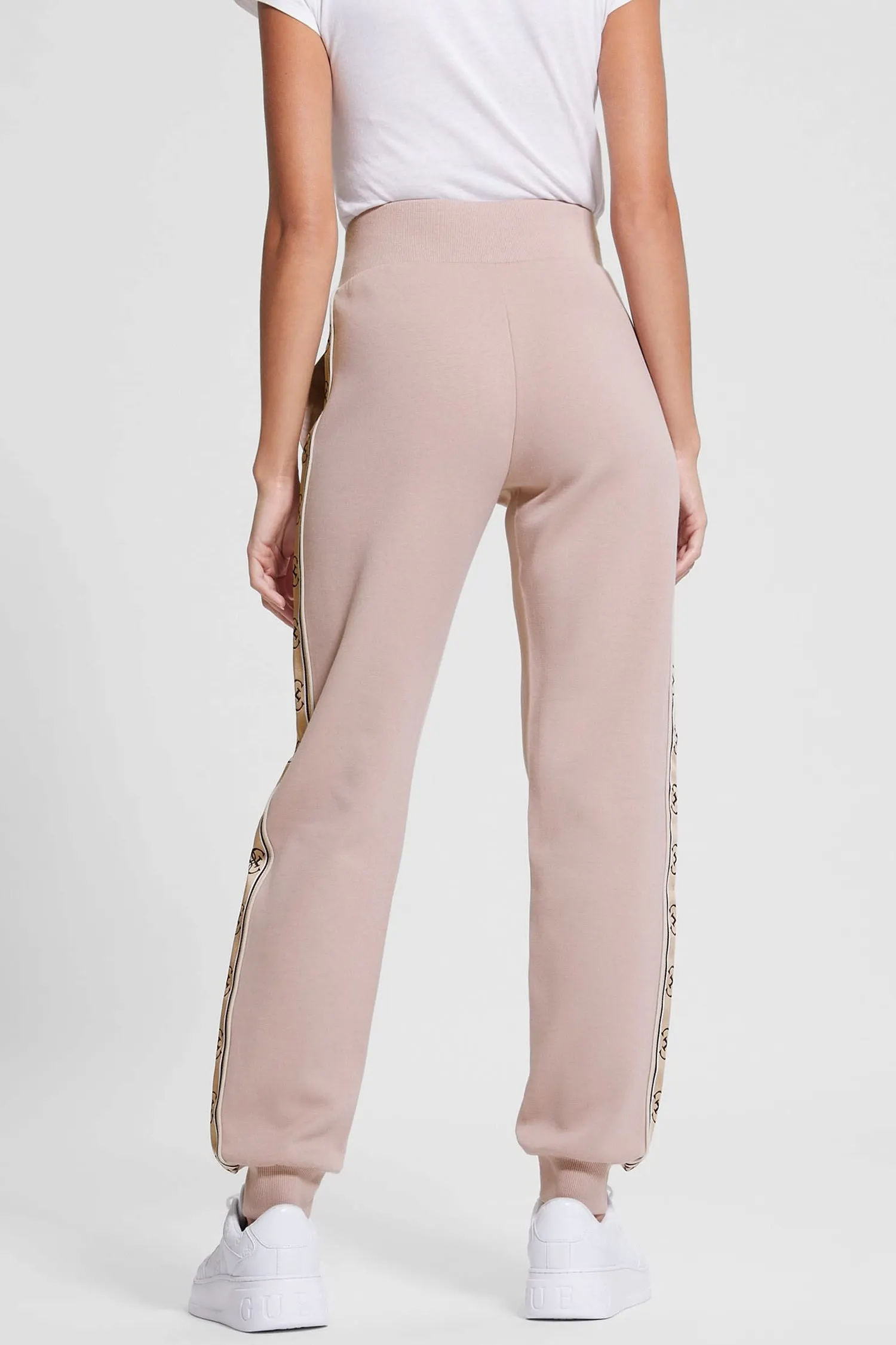 Женские пудровые спортивные брюки 4
