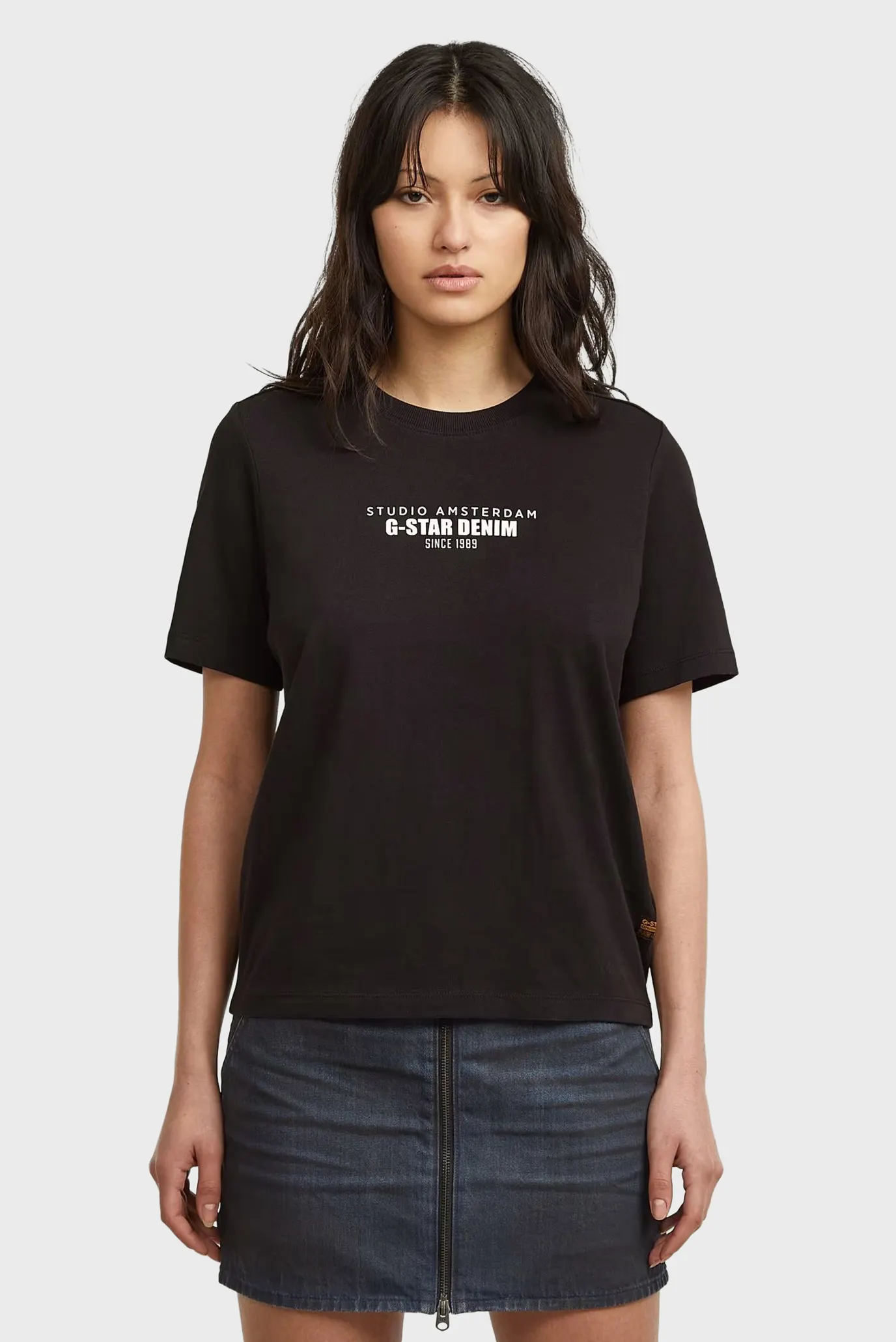 Женская черная футболка HD Черный M G-Star RAW D27976,C336