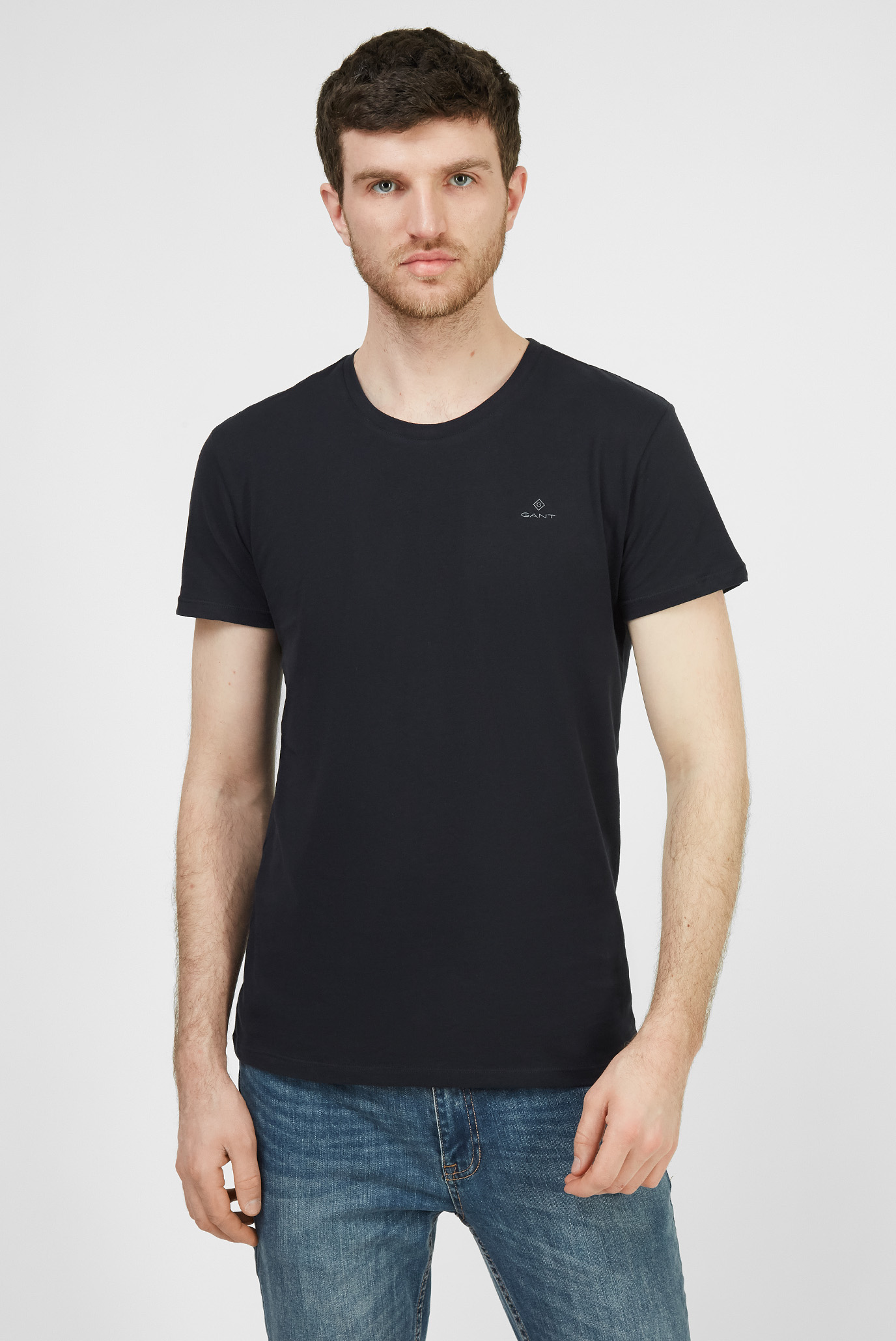 Чоловіча чорна футболка (2 шт) C-NECK 1