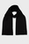 Черный шерстяной шарф K-CODER