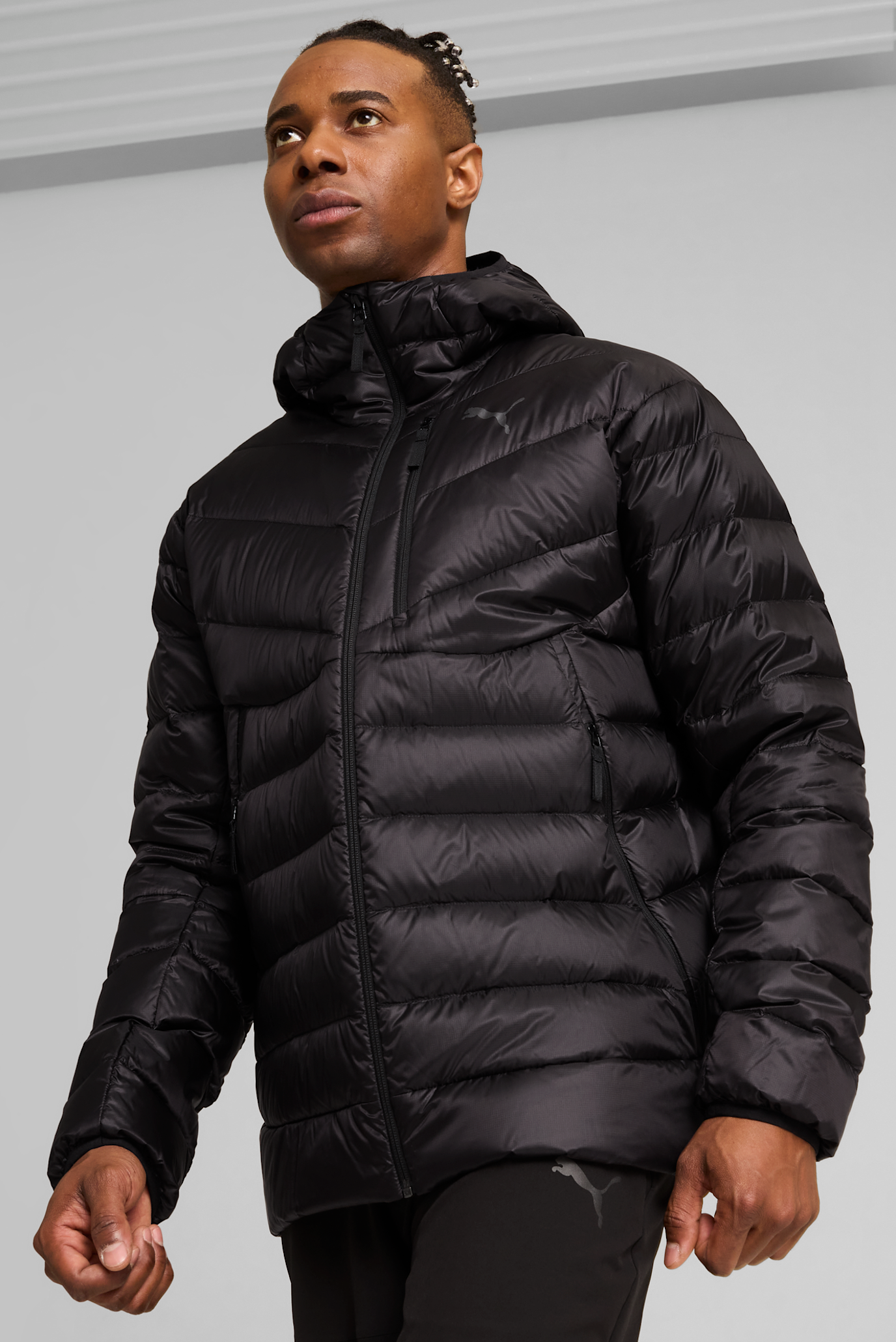 Мужской черный пуховик SEASONS Medium Down Jacket Men 1