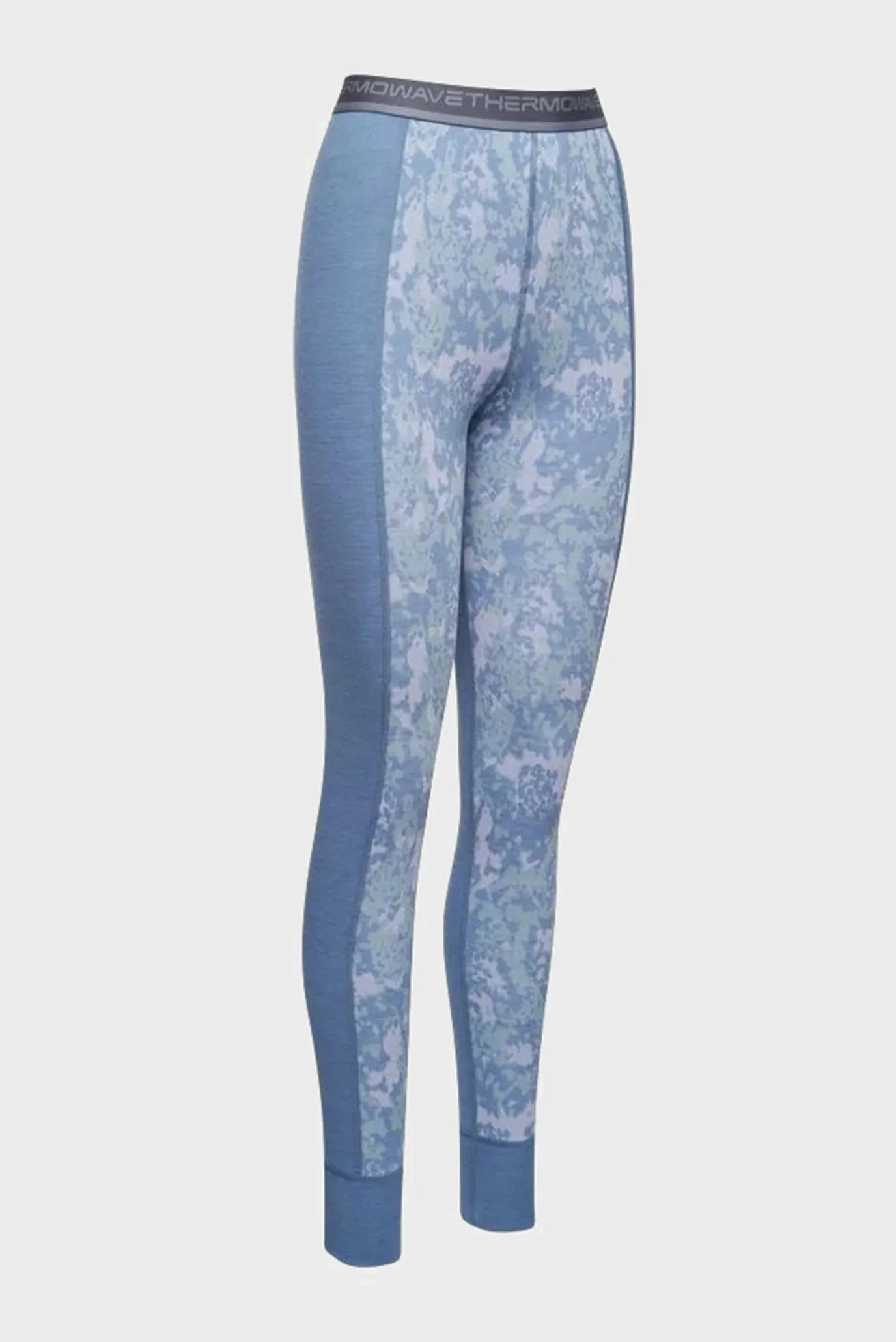 Жіночі блакитні термобрюки з візерунком SNOW SHADOWS MERINO FLOW 3