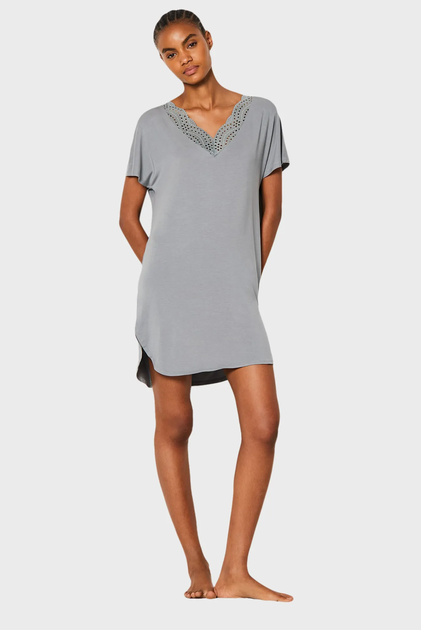 Жіноча сіра нічна сорочка JOSEPHINE 2