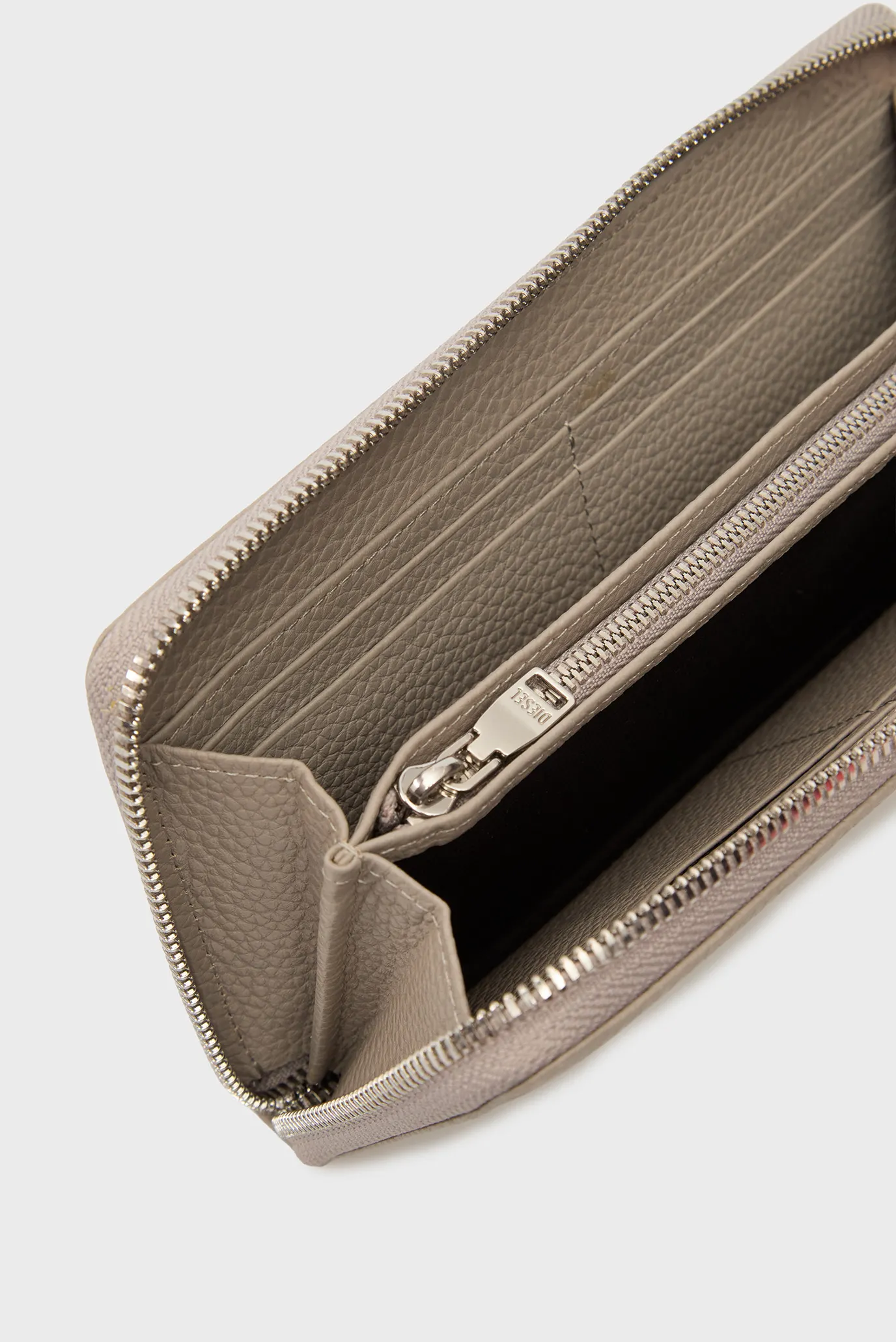 Чоловічий сірий шкіряний гаманець HISSU 2