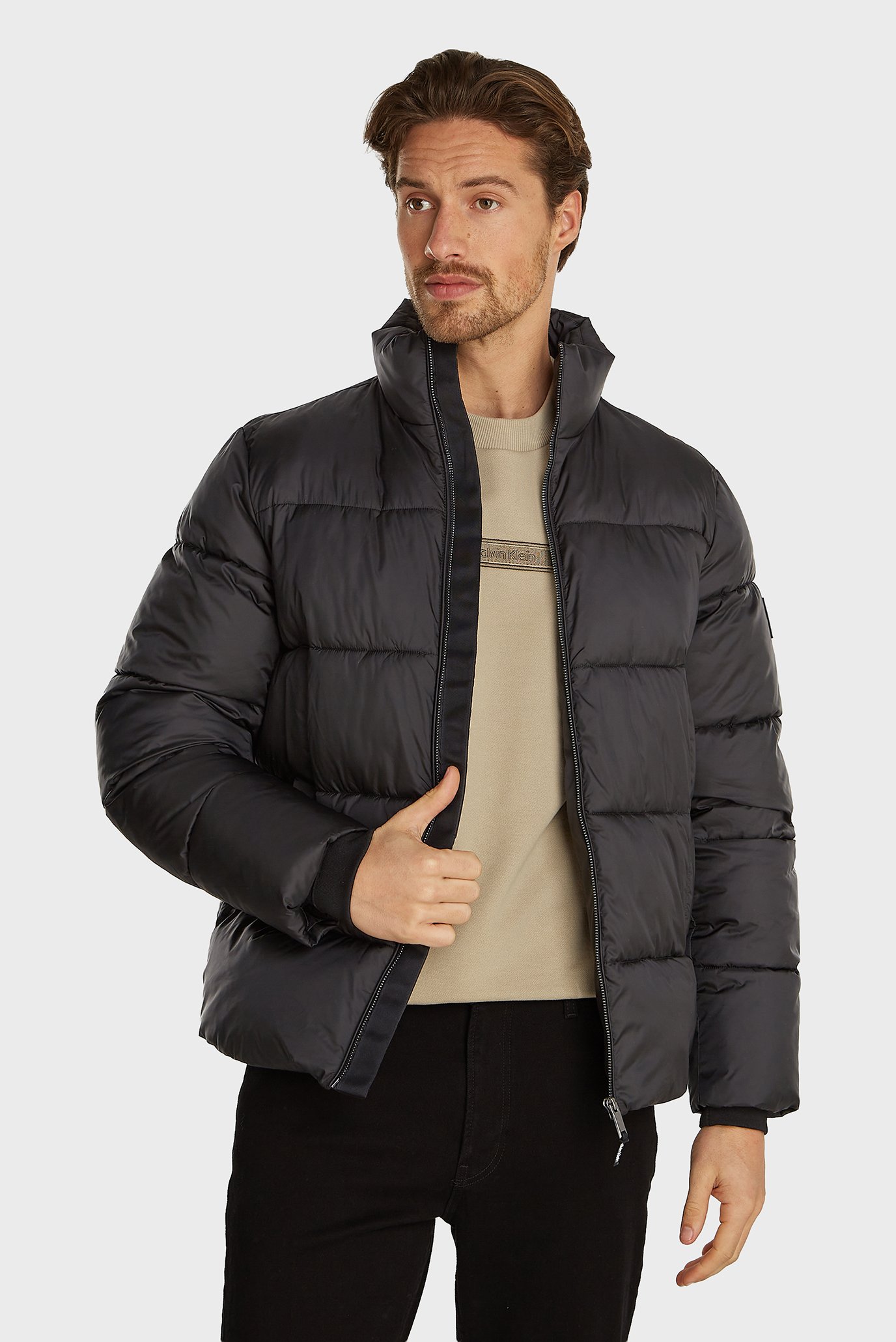 Мужская черная куртка QUILT PUFFER MW Черный M Calvin Klein K10K113472 Мужская черная куртка QUILT PUFFER MW Черный M Calvin Klein K10K113472