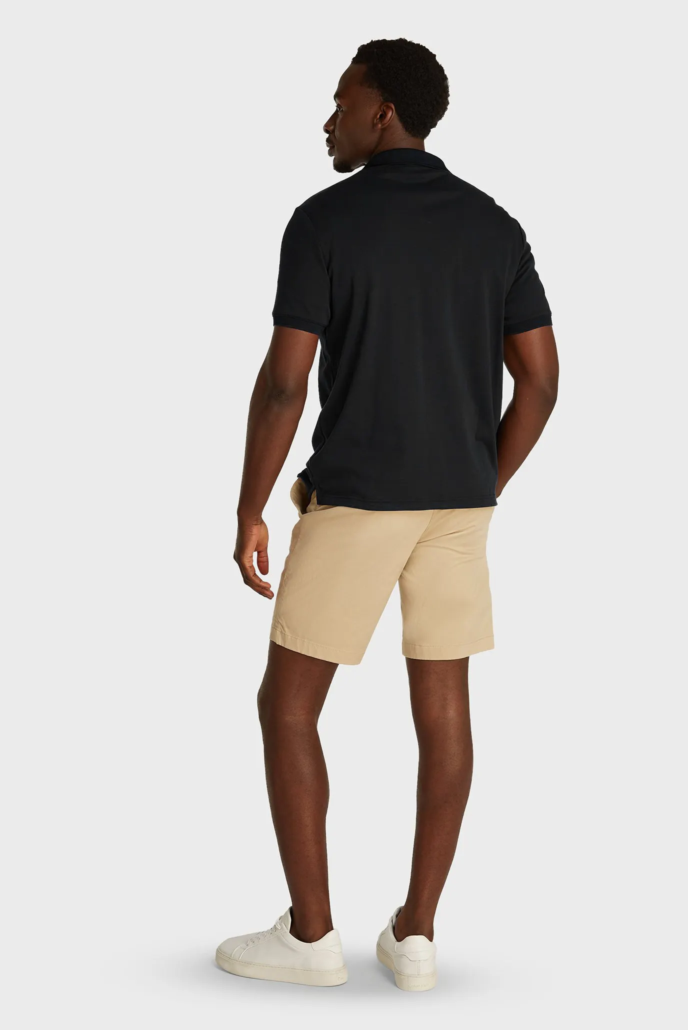 Чоловіче чорне поло SMOOTH COTTON WELT ZIP POLO 3