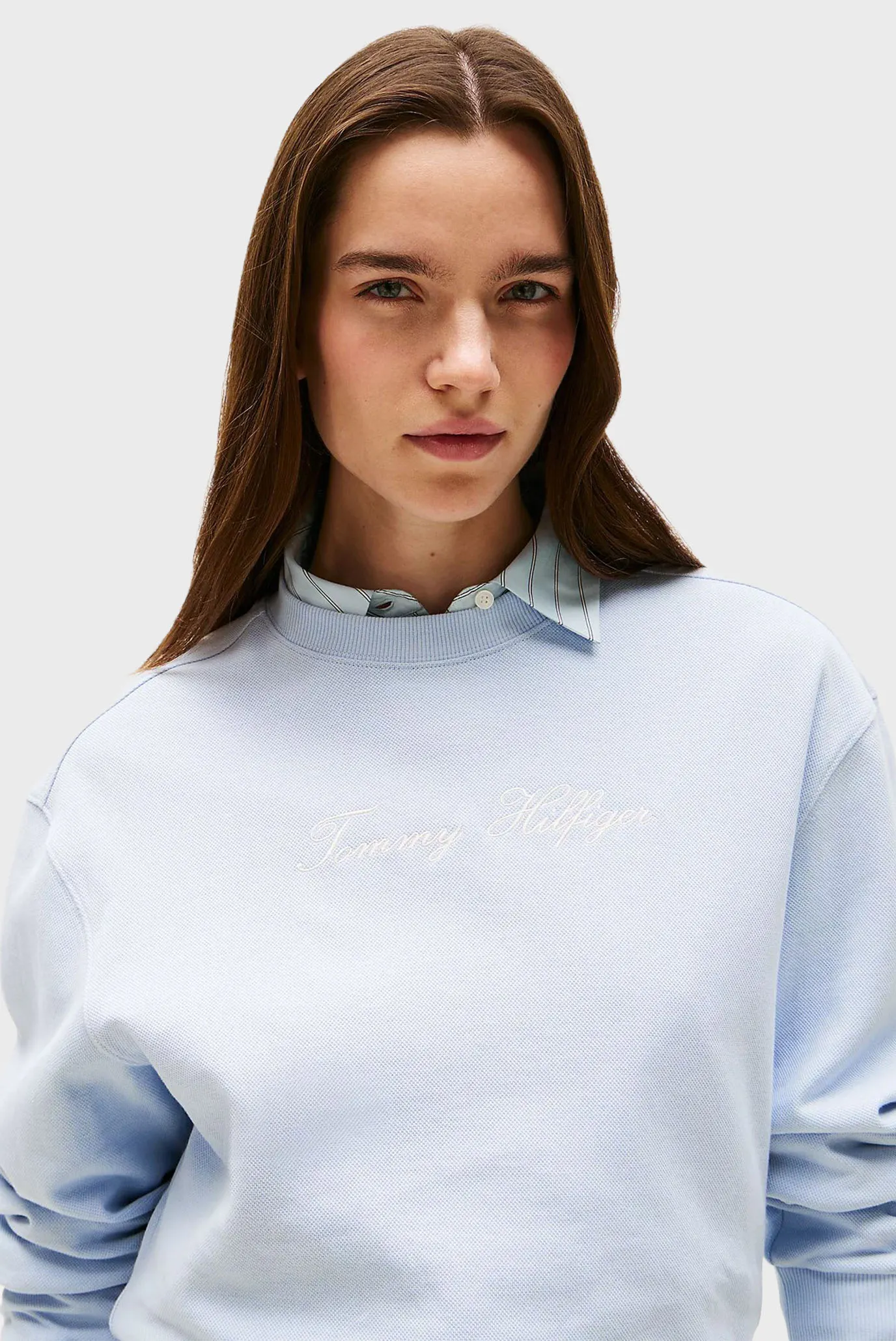 Жіночий блакитний світшот SCRIPT REG 4