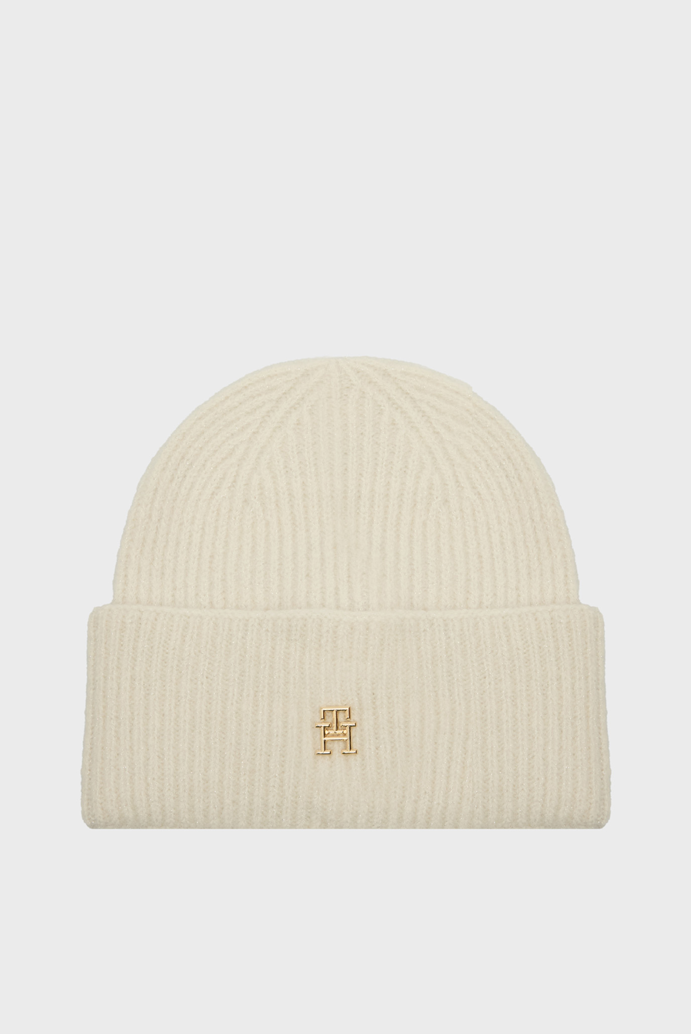 Женская белая шапка TH LUXE BEANIE 1