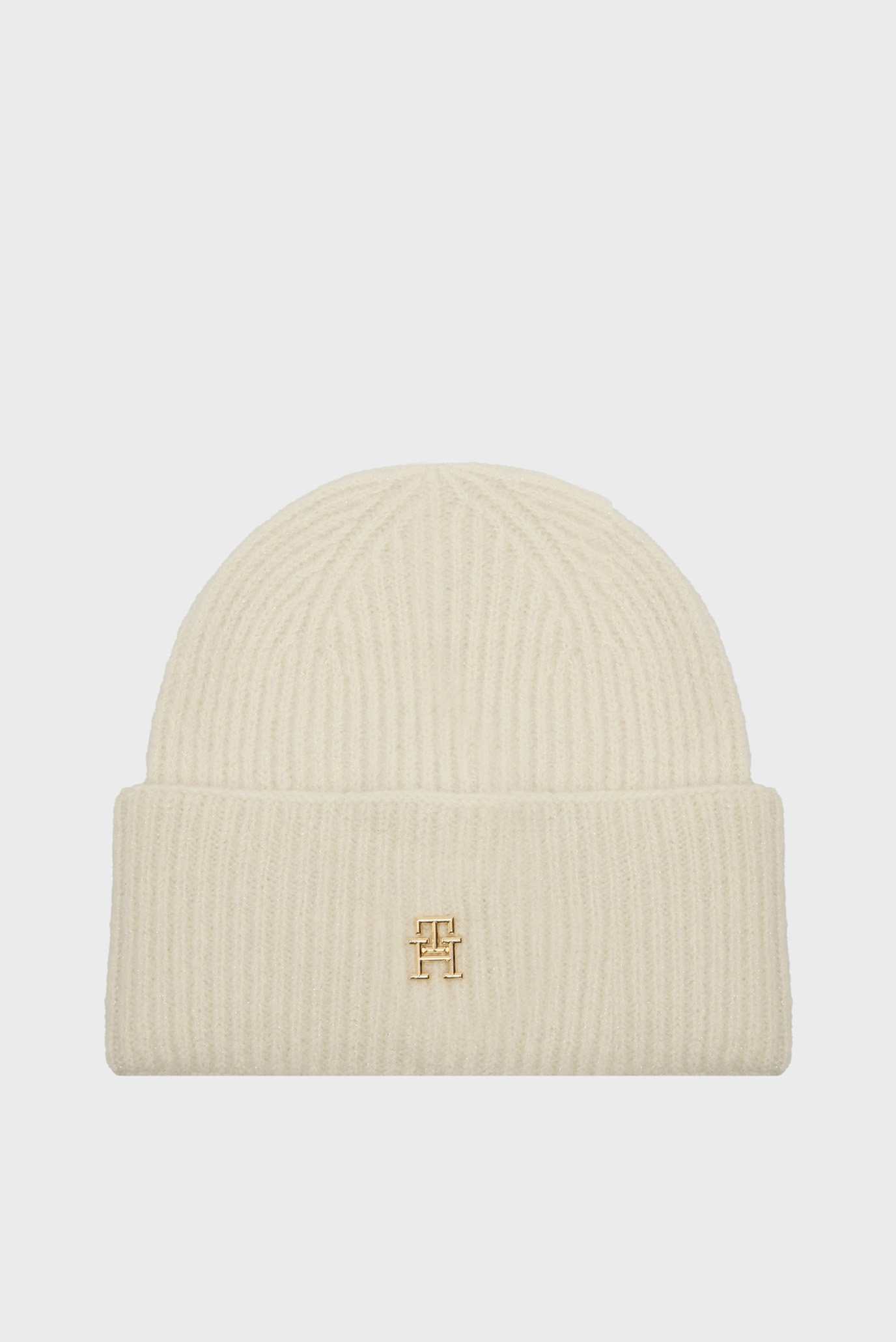 Жіноча біла шапка TH LUXE BEANIE 1