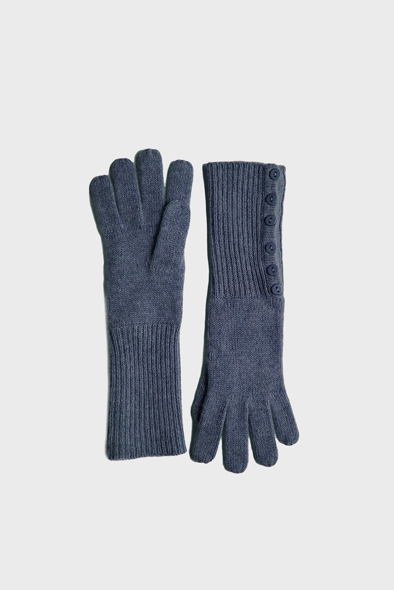 Жіночі темно-сині кашемірові рукавички 1