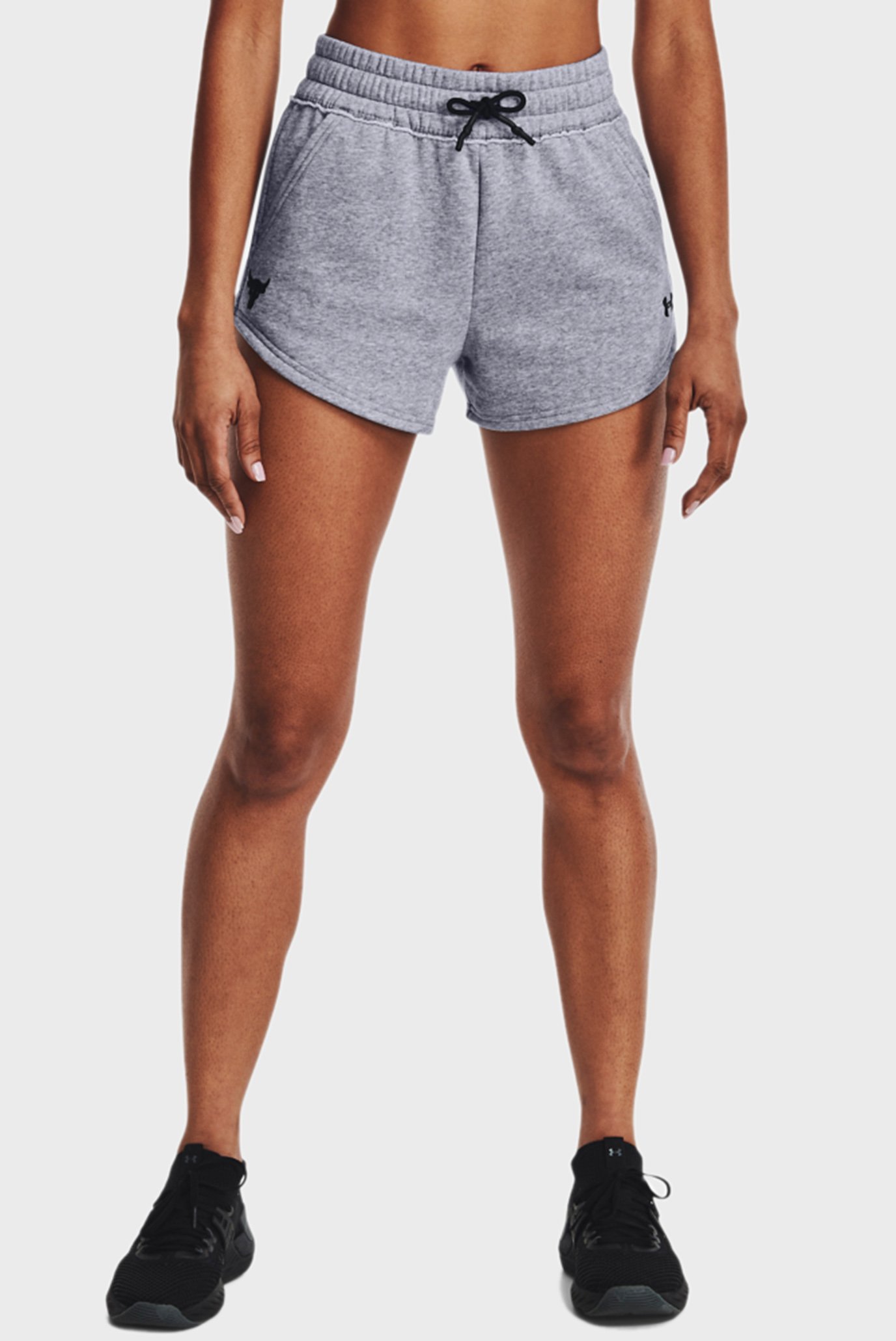 Женские серые шорты UA Pjt Rock Fleece Short 1