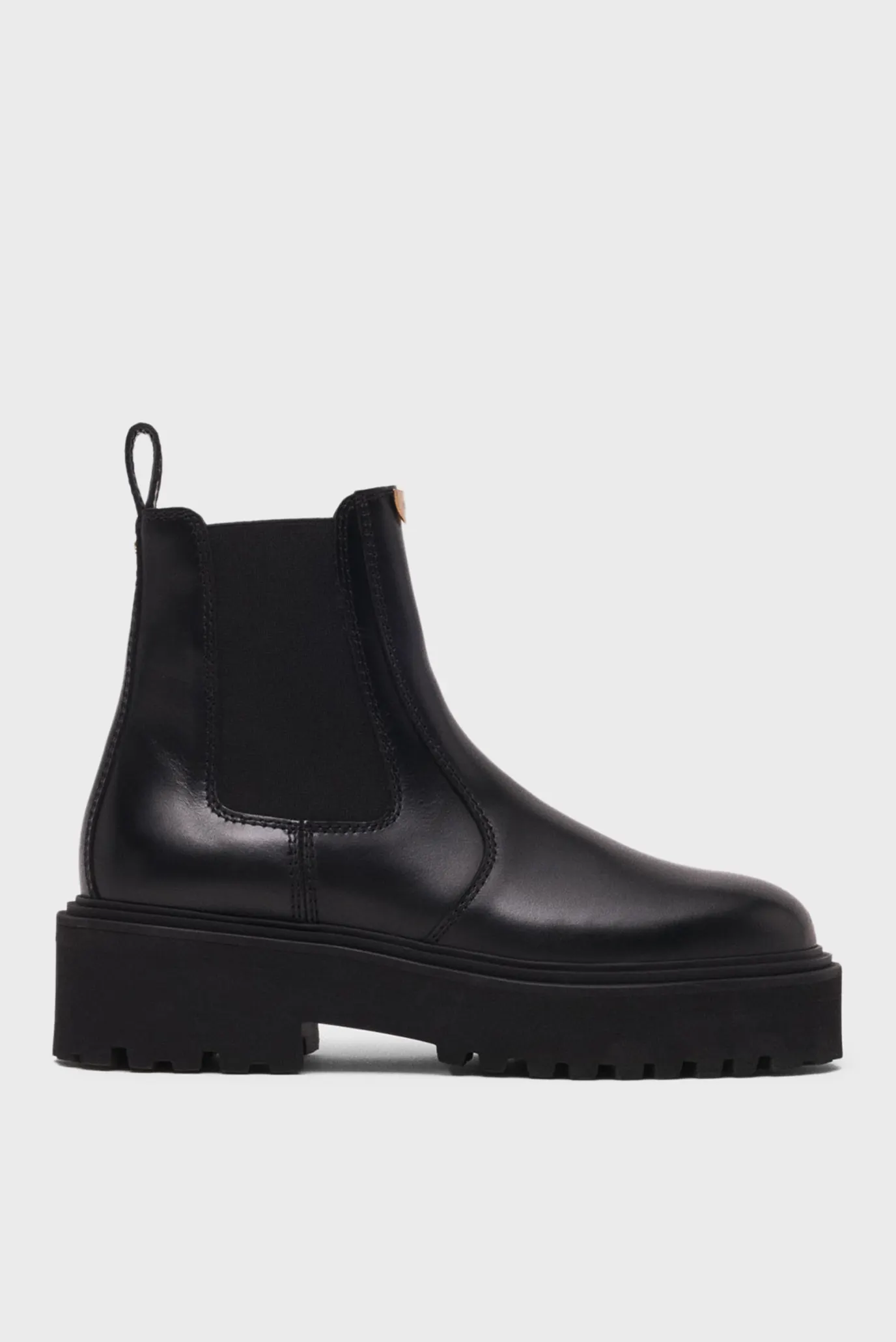 Жіночі чорні шкіряні челсі 1