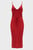 Женское бордовое платье RECYCLED CDC MIDI SLIP