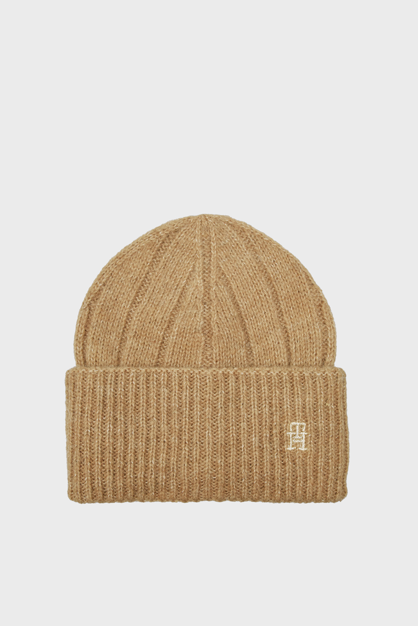 Женская бежевая шапка TH TIMELESS BEANIE 1