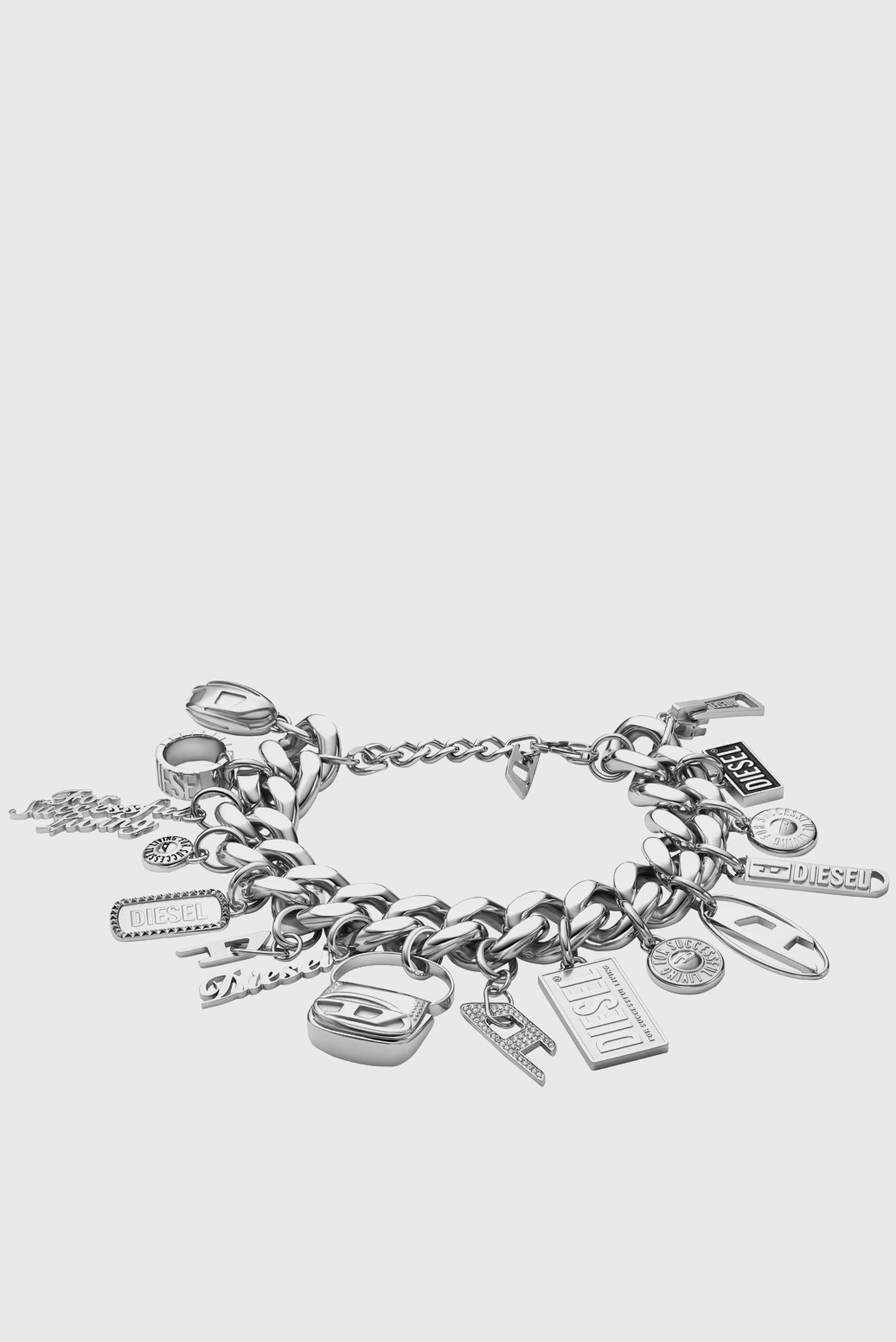 Серебристый браслет CHAIN Серебряный ONESIZE Diesel DX1523040 Серебристый браслет CHAIN Серебряный ONESIZE Diesel DX1523040
