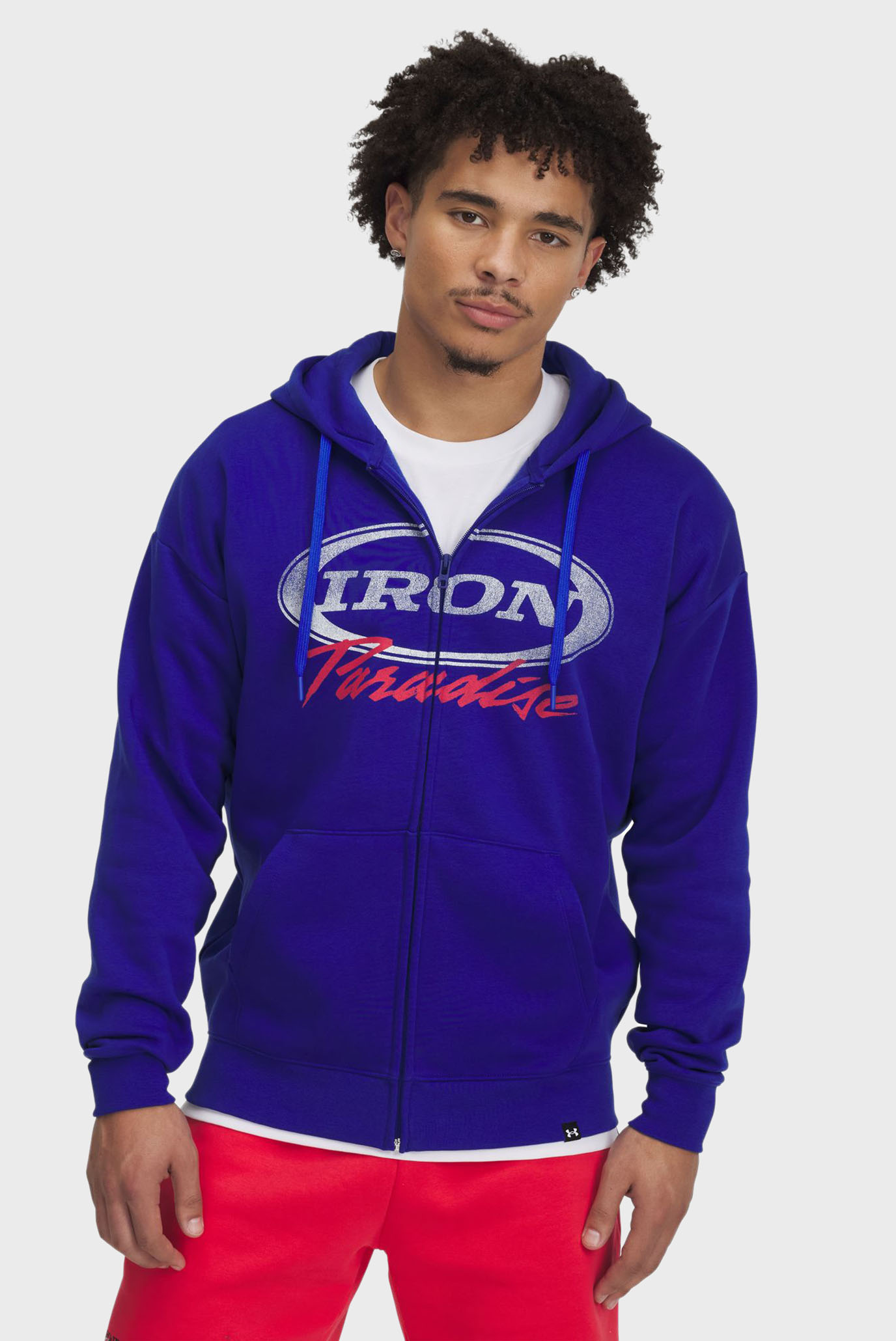 Мужское синее худи Pjt Rock Icon Fleece FZ Синий XXL Under Armour 1389914-400 Мужское синее худи Pjt Rock Icon Fleece FZ Синий XXL Under Armour 1389914-400