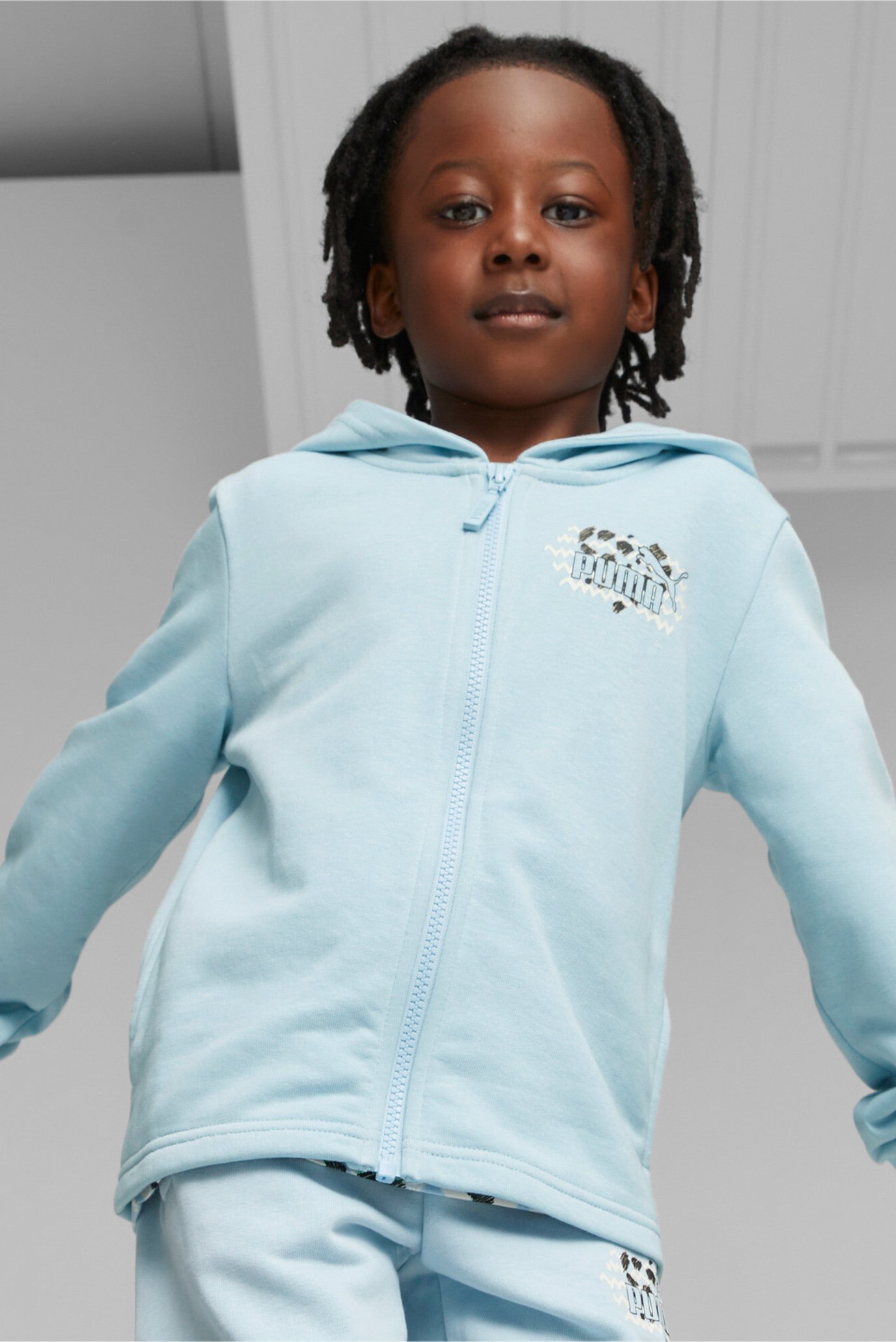 Дитяче блакитне худі  Essentials Mix Match Kids’ Full-Zip Hoodie 1