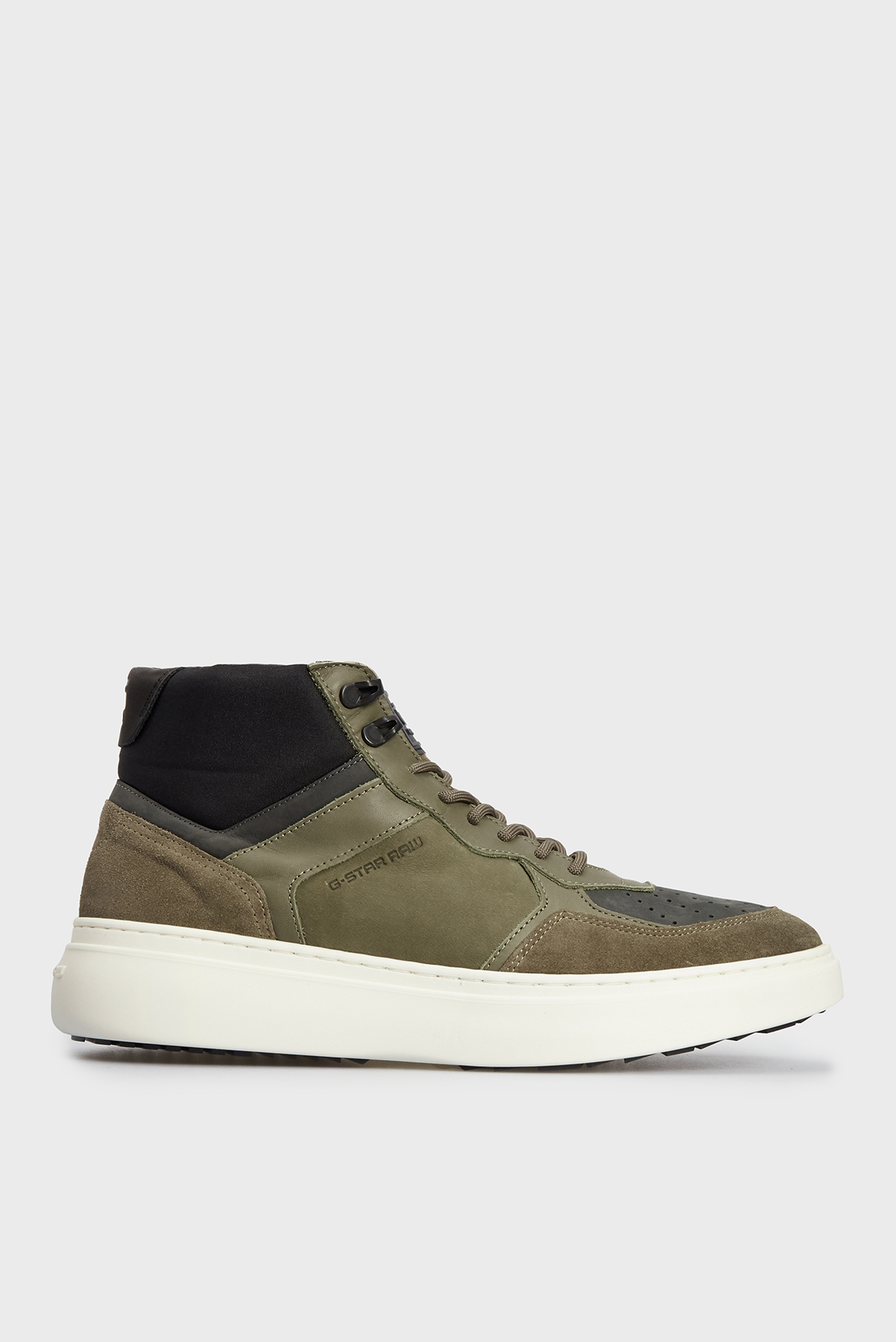 Мужские оливковые кожаные хайтопы Оливковый 40 G-Star RAW 2142 009703 Мужские оливковые кожаные хайтопы Оливковый 40 G-Star RAW 2142 009703