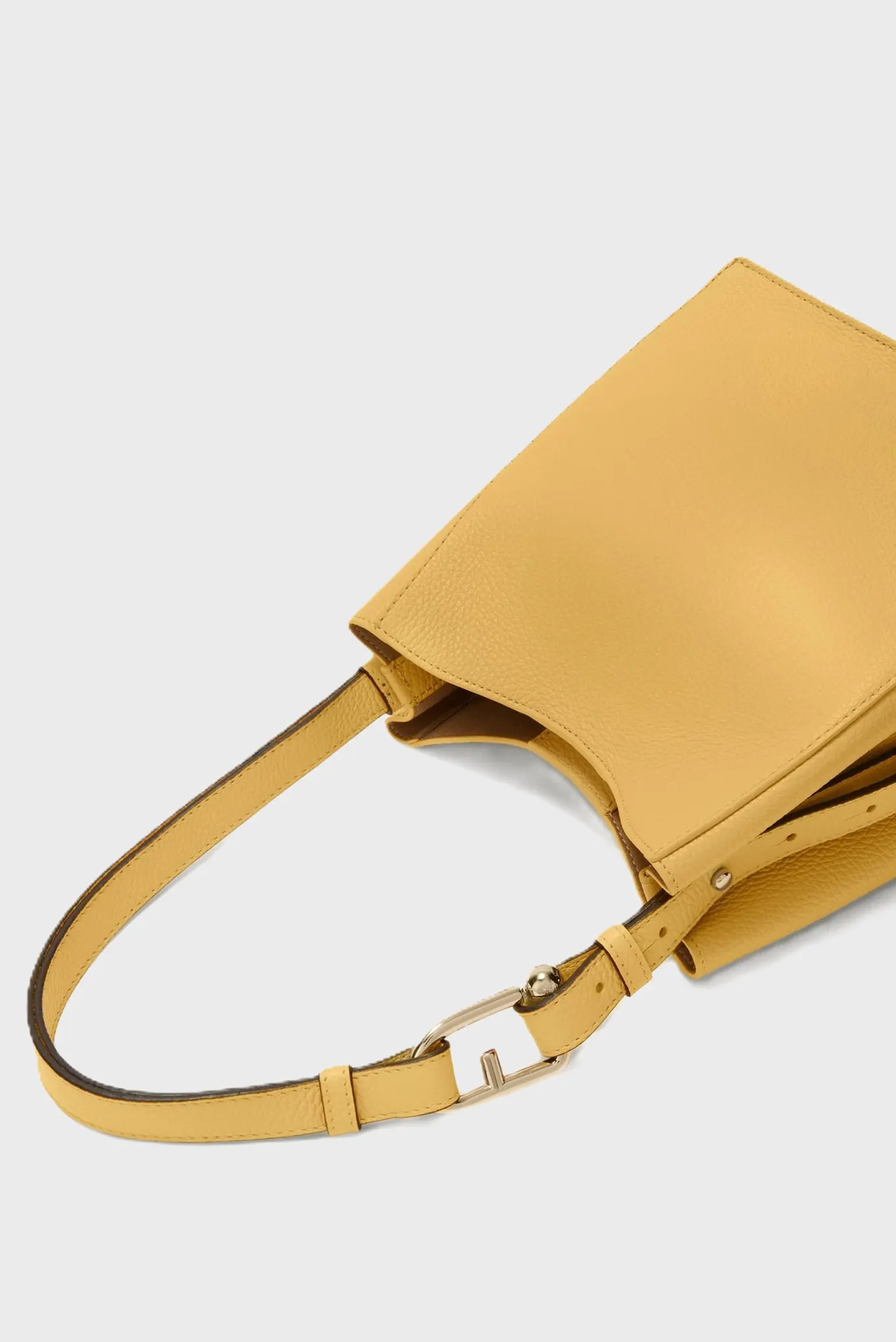 Жіноча жовта шкіряна сумка 4