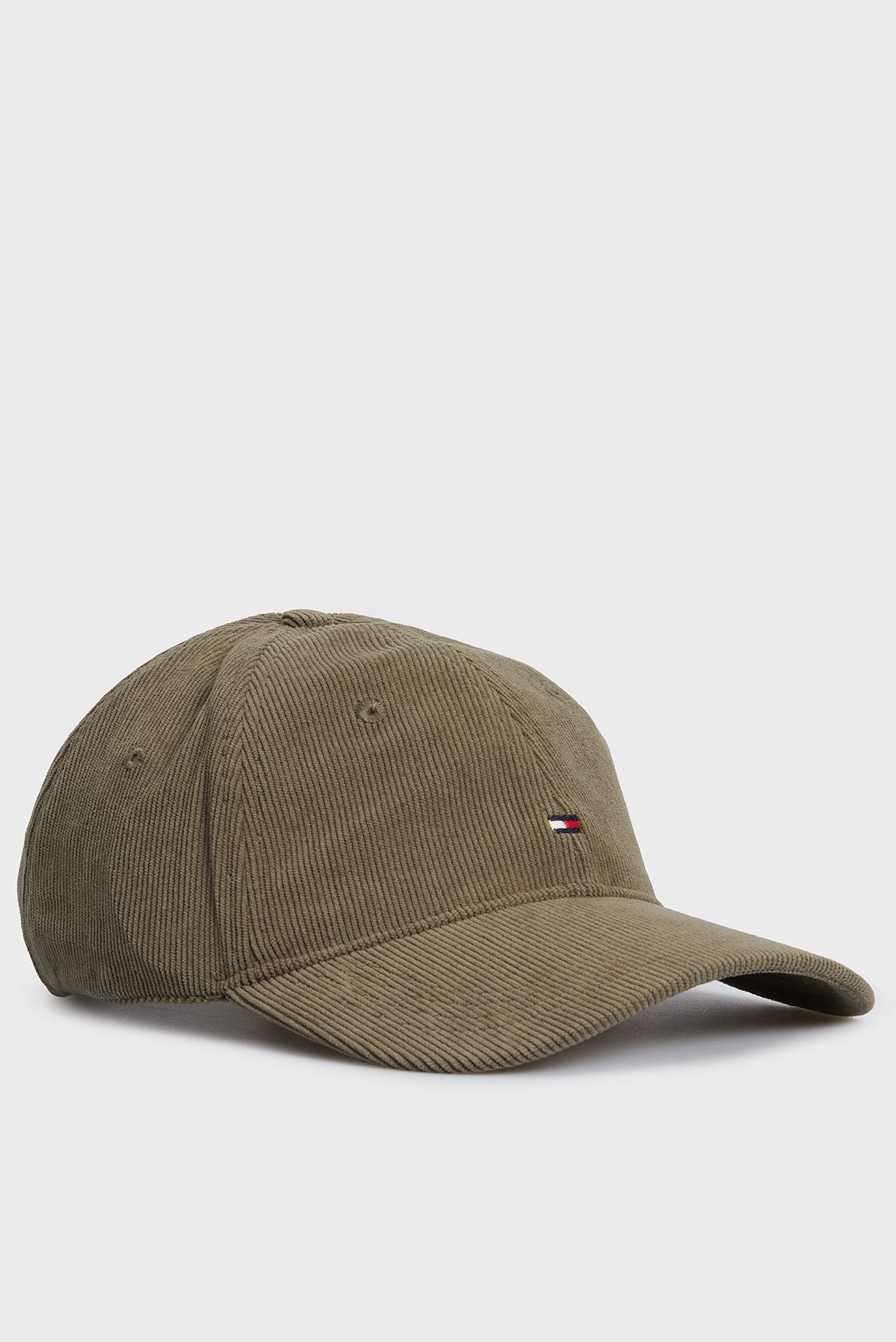 Мужская оливковая вельветовая кепка TH FLAG CORDUROY SOFT 6 PANEL 1