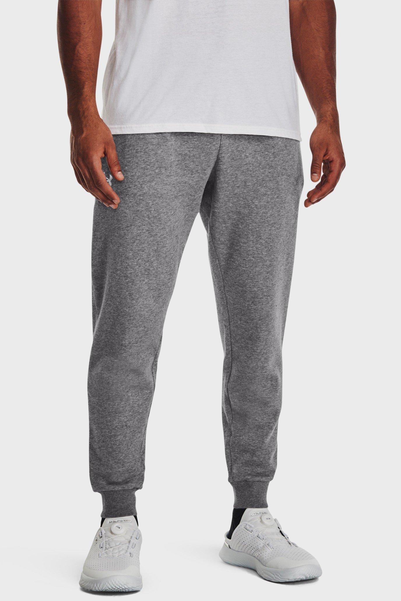 Чоловічі сірі спортивні штани UA Rival Fleece Joggers 1